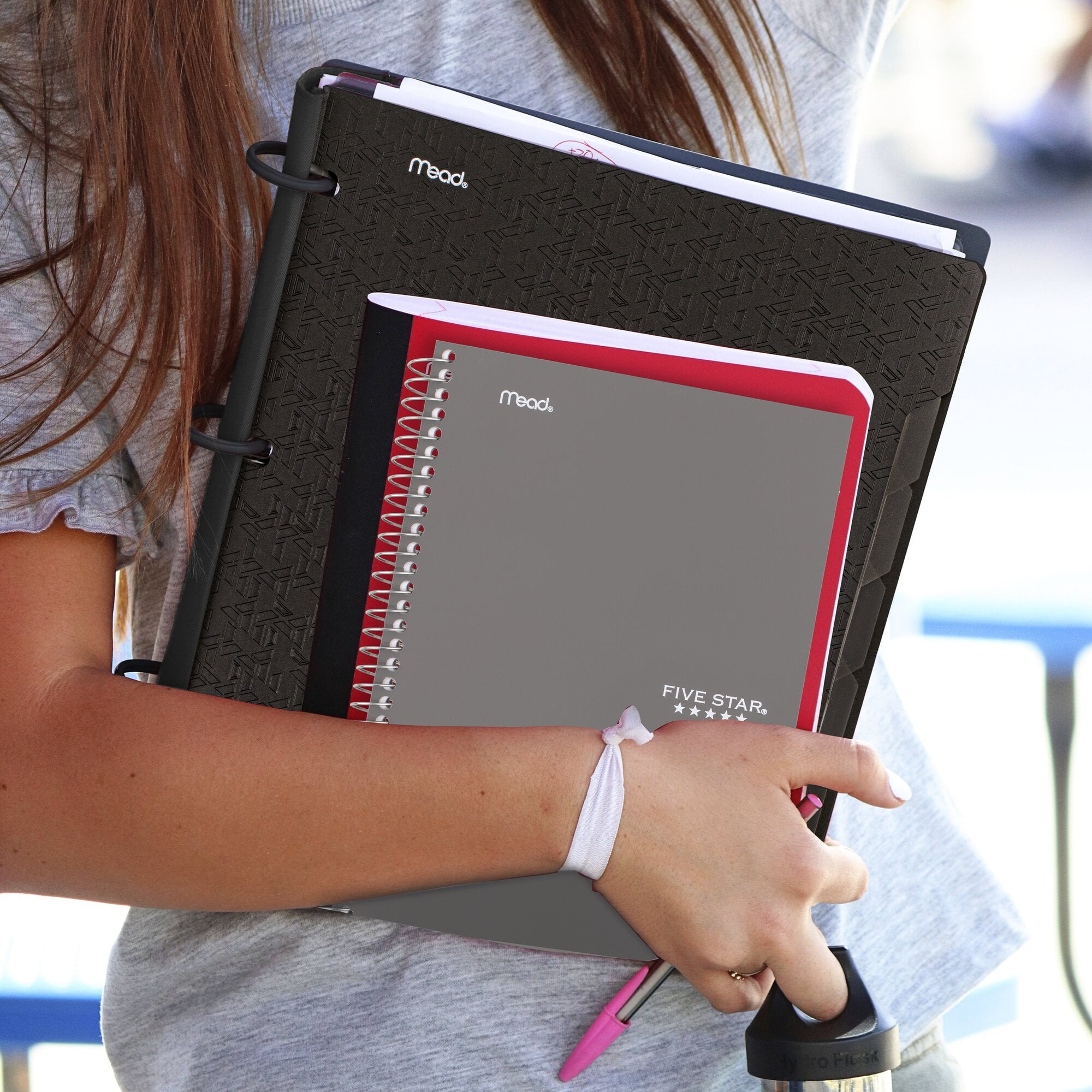 (2 pack) Five Star Spiral Notebook, 2 Subject, College Ruled, 6" x 9.5", Gray - Image 6