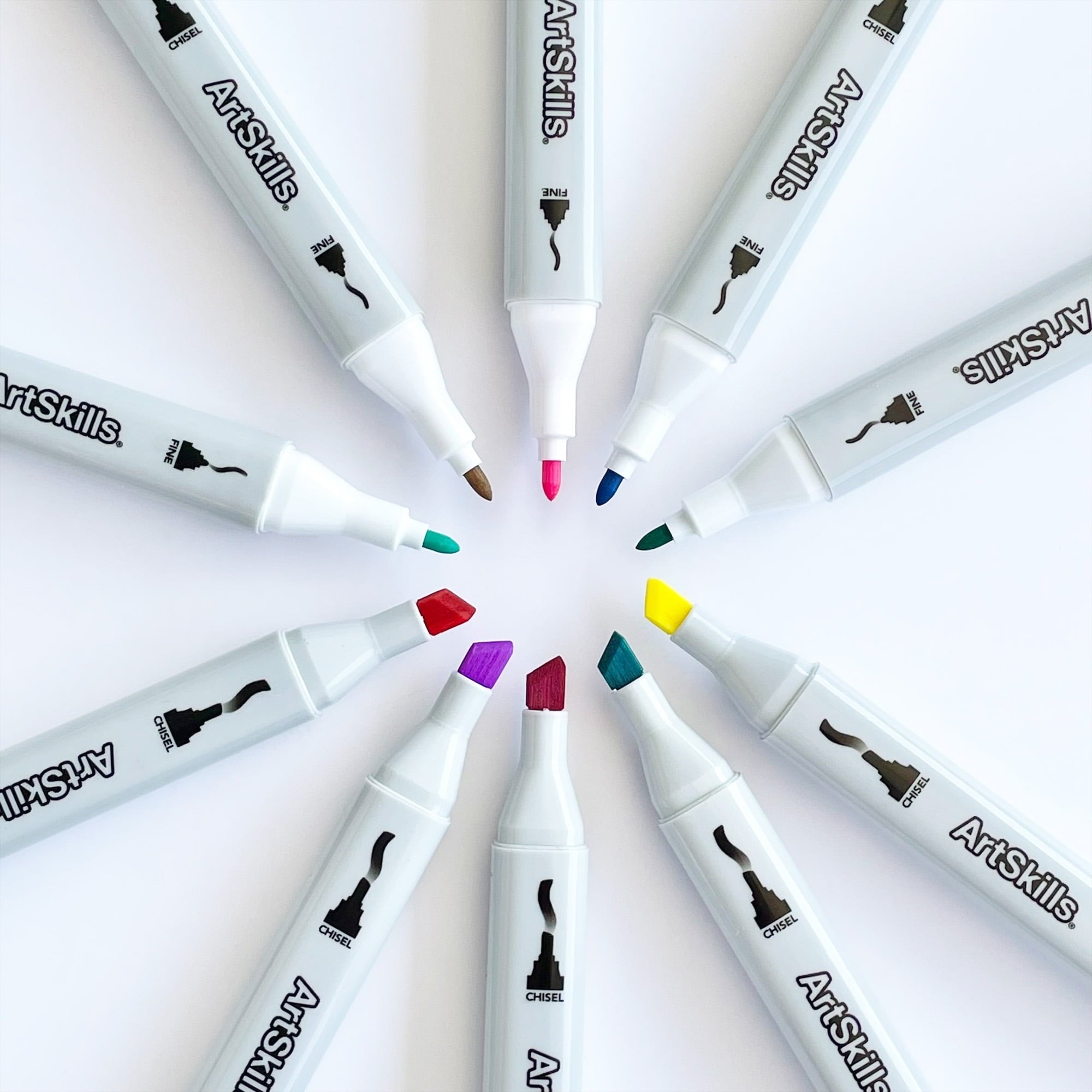 Dual-Tip Blendable Alcohol Markers with Colorless Blenders, for Adults & Teens, 32 Count - Image 5