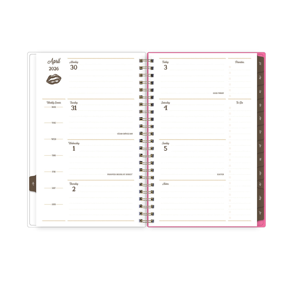 for Monthly Weekly Planner, 5" x 8", Jess Pink 15-Month (April 2026 - June 2027) - Image 4