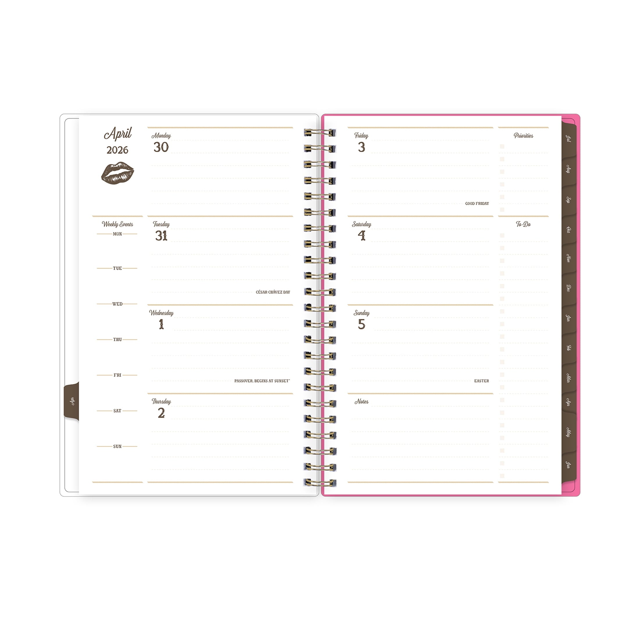 for Monthly Weekly Planner, 5" x 8", Jess Pink 15-Month (April 2026 - June 2027) - Image 4