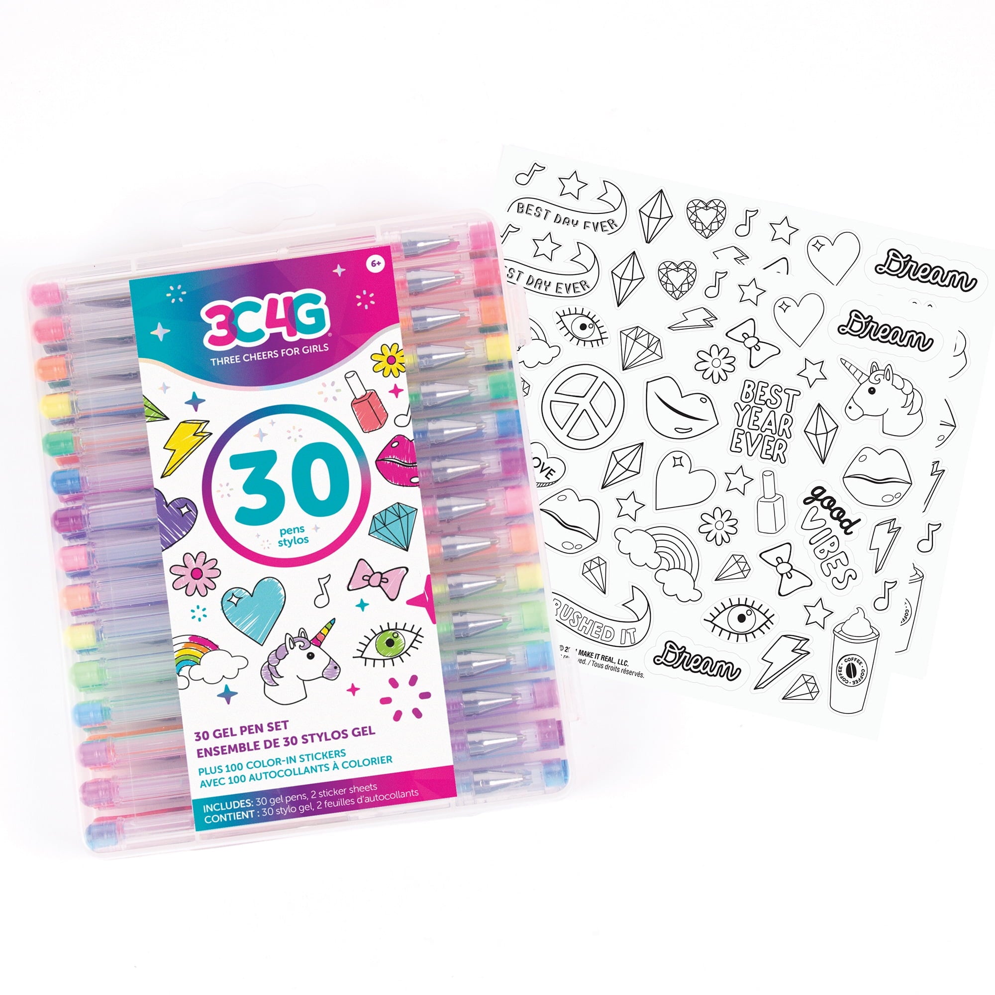 Gel Pen Set, Fine Point, Assorted Ink Colors, 30 Count - Image 4