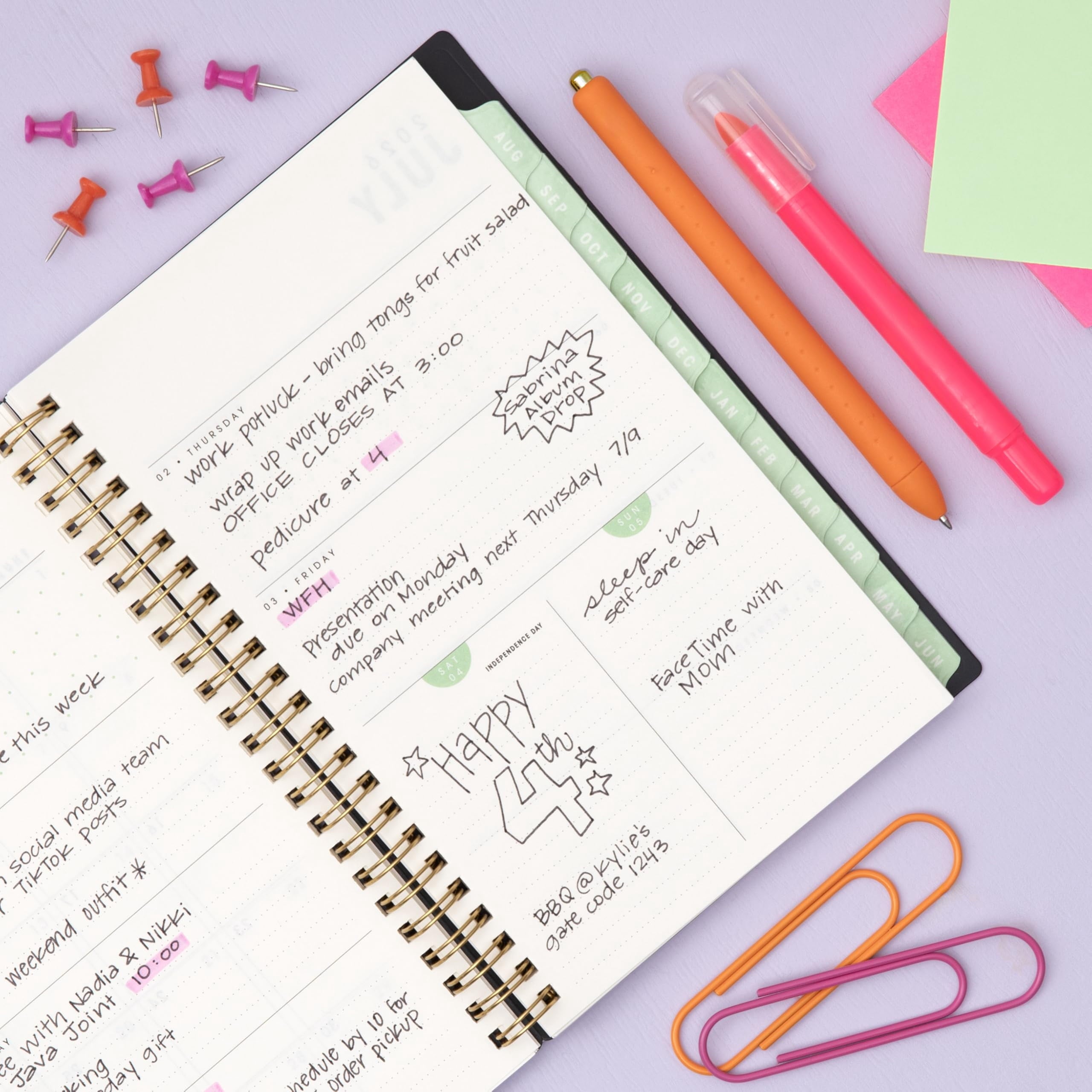 Brook Gossen 15 Month 2026-2027 Weekly and Monthly Academic Year Planner Calendar, April 2026 - June 2027, 5" x 8", F... - Image 2