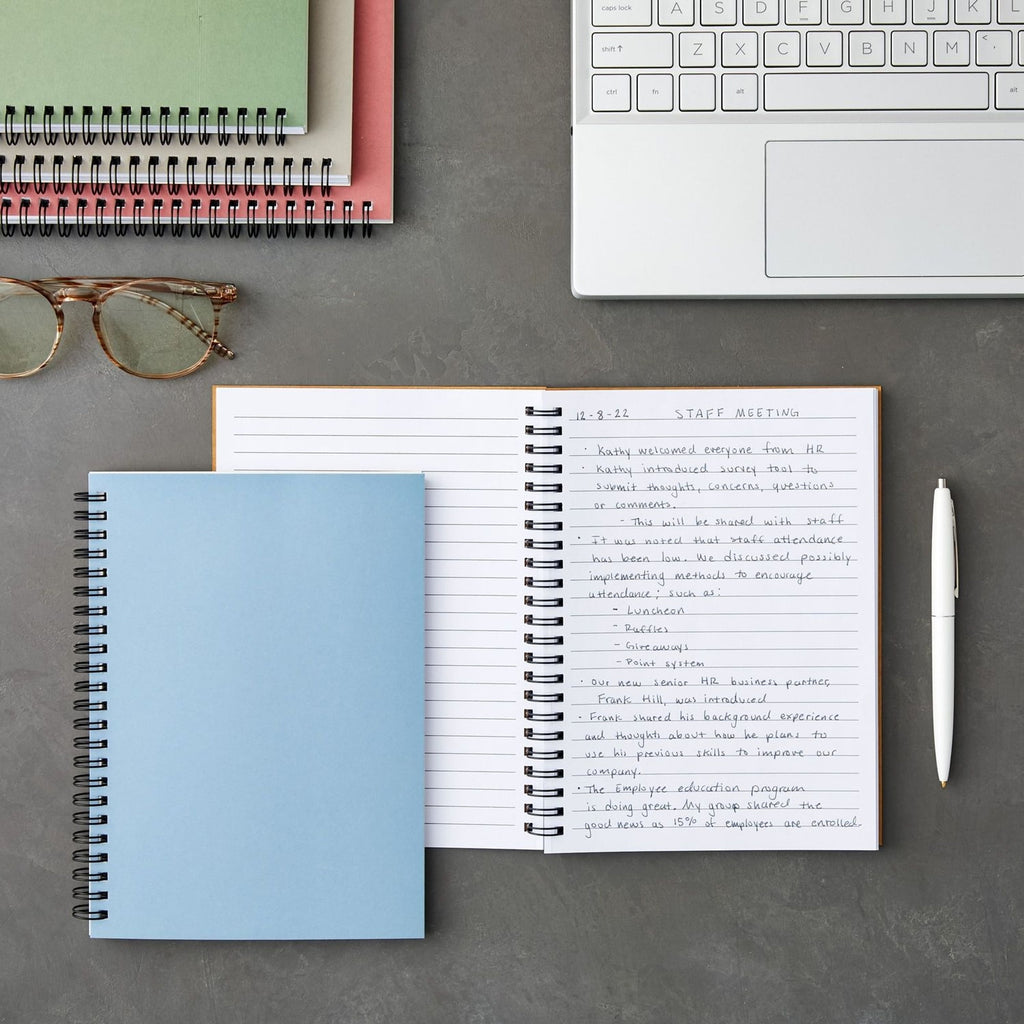 5 Pack 6x8 inch Spiral Journals, Small Notebooks Bulk with 120 Lined Pages for Work, Writing (5 Colors Kraft Covers) - Image 3