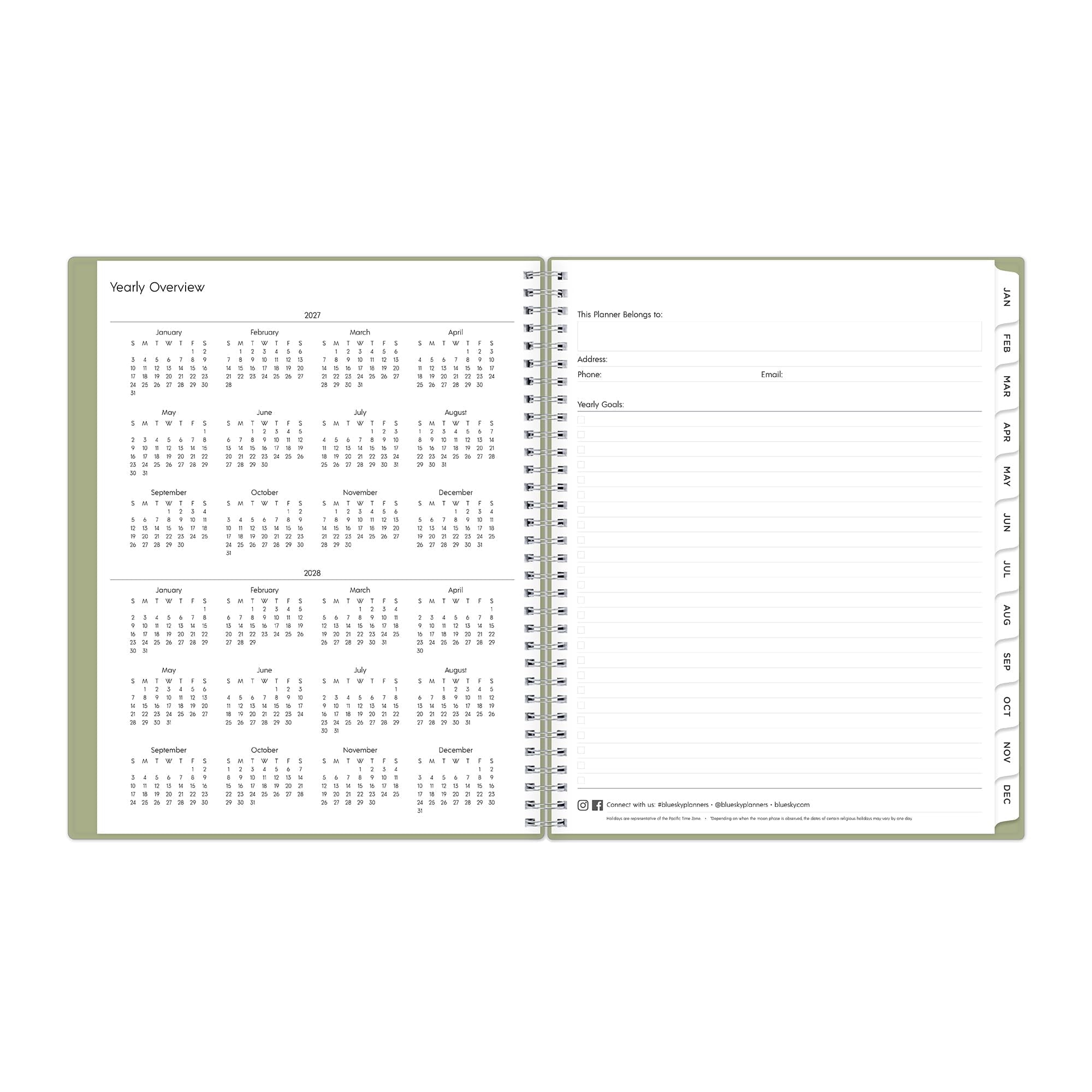 2027 Weekly and Monthly Planner Calendar, Includes January 2027 - December 2027, 8.5" x 11", Flexible Cover, Wireboun... - Image 6