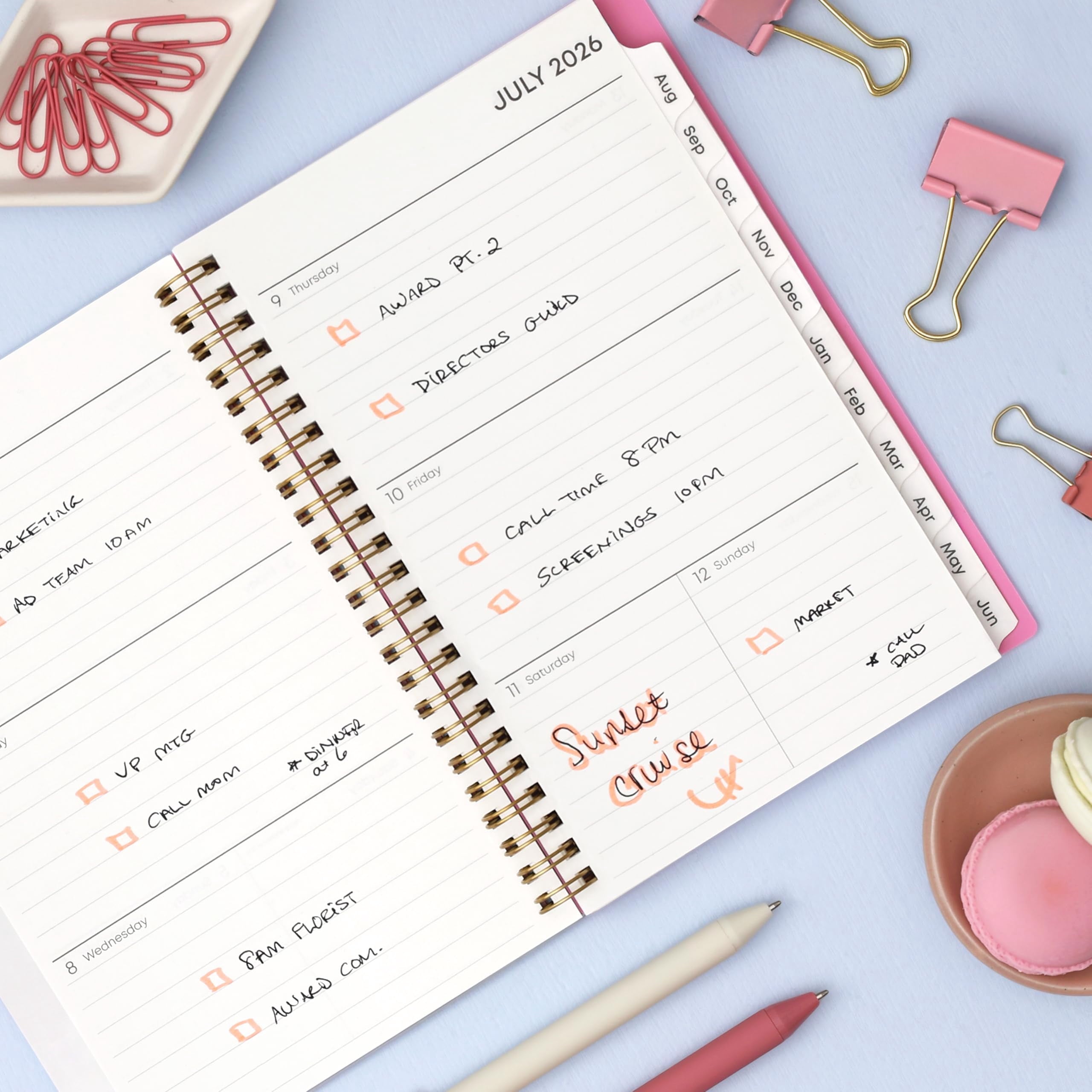 Blue Sky 2026-2027 Weekly and Monthly Academic Year Planner Calendar, July 2026 - June 2027, 5" x 8", Flexible Cover, Wirebound, Laminated T - Image 2