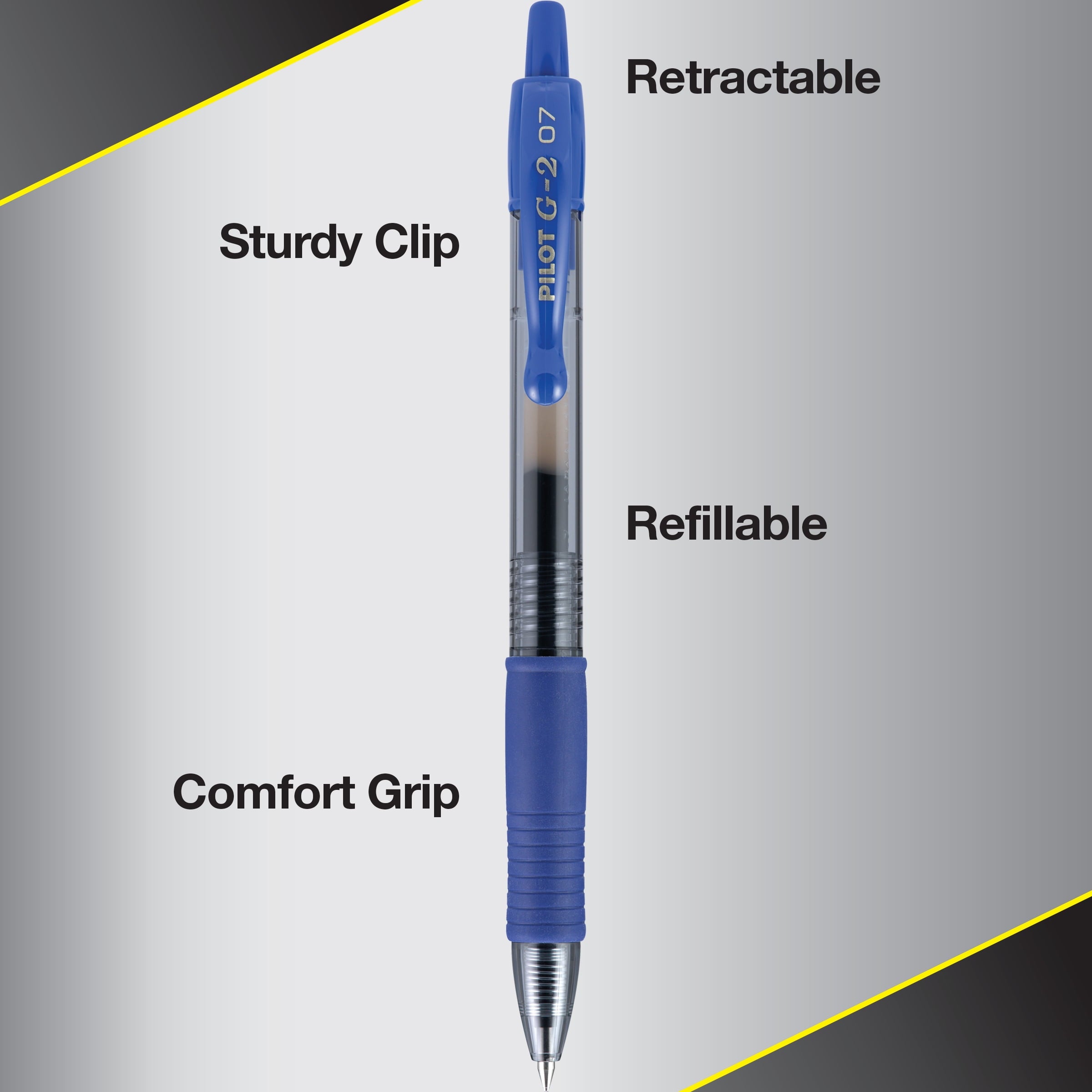 Pilot G2 Premium Retractable Gel Ink Pens Fine Point, Black and Blue Ink, 10 Count - Image 6