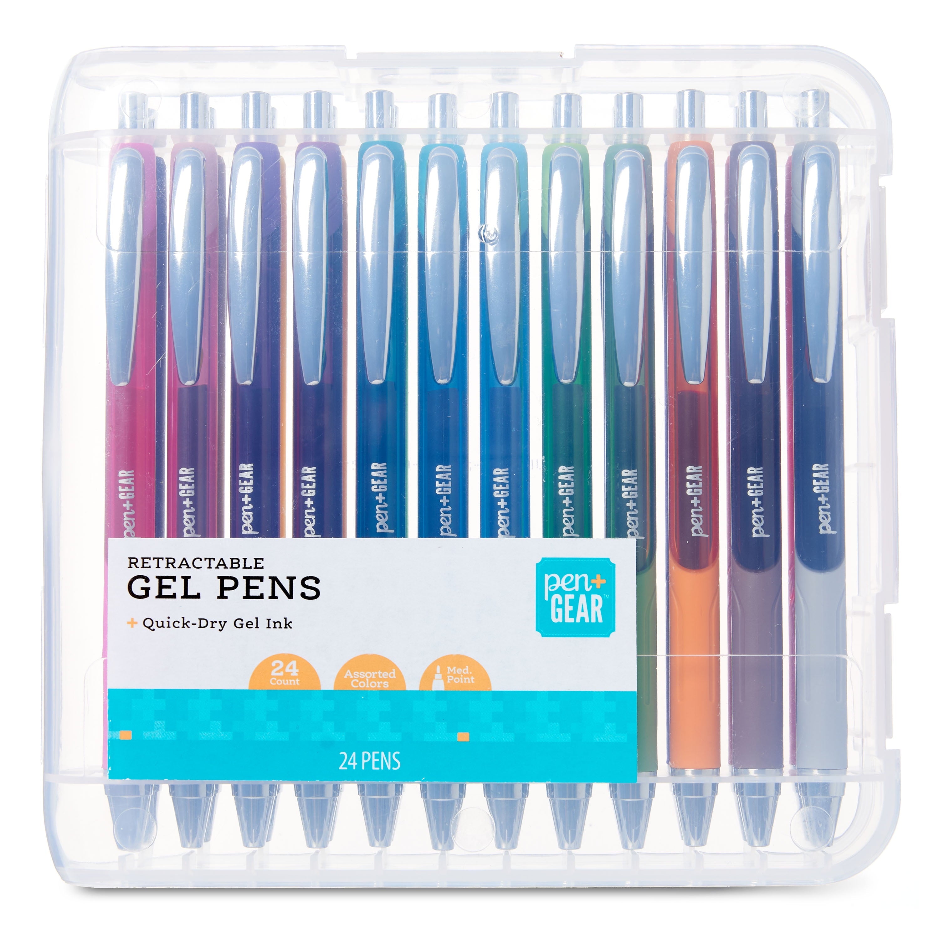 Retractable Gel Pens, Medium Point, 0.7mm, Assorted Colors, 24 Count - Image 3