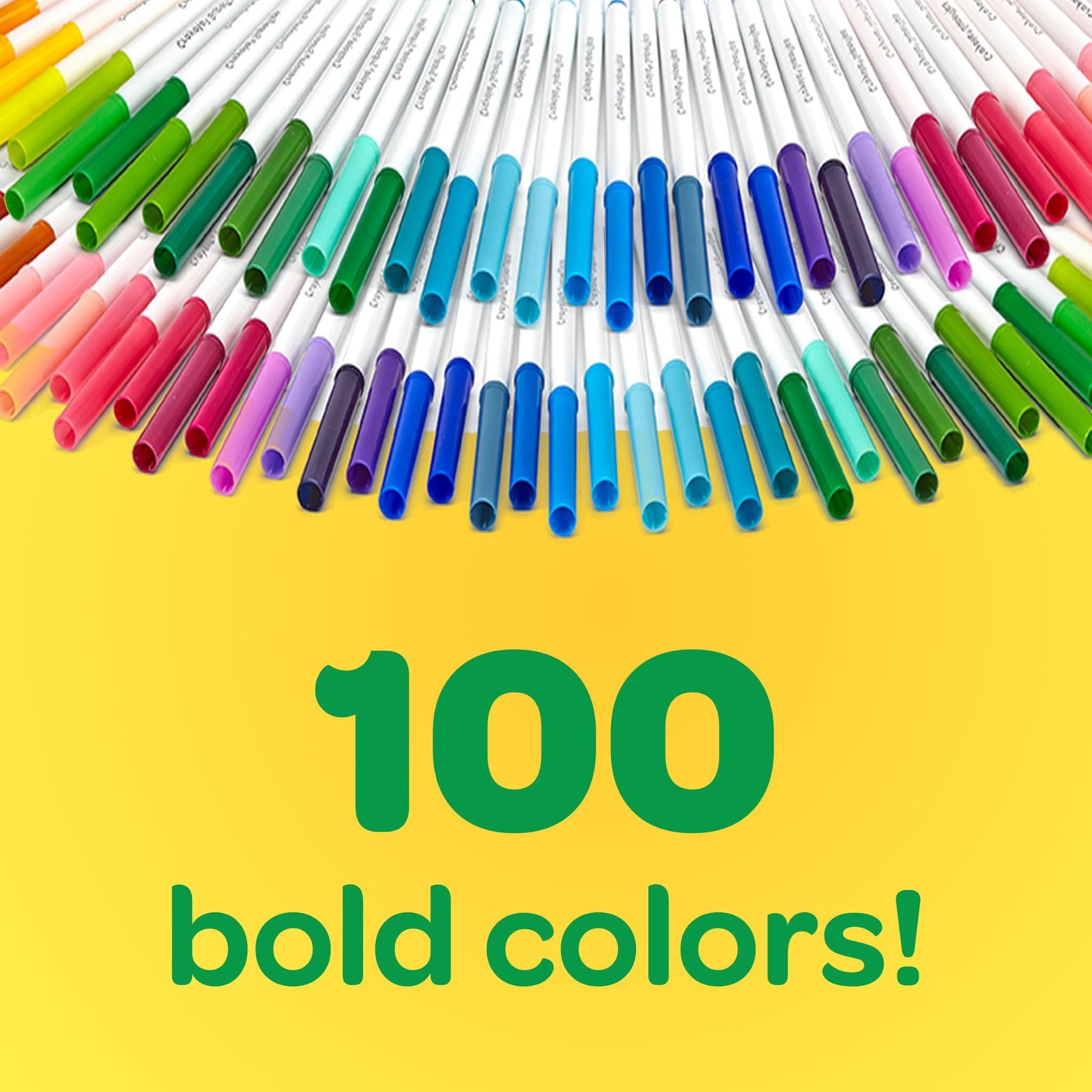 Crayola Super Tips Washable Markers, 100 Ct, Journaling and Coloring Supplies, Classroom Must Haves, Creative Gifts for Kids and Teens, Ages - Image 3