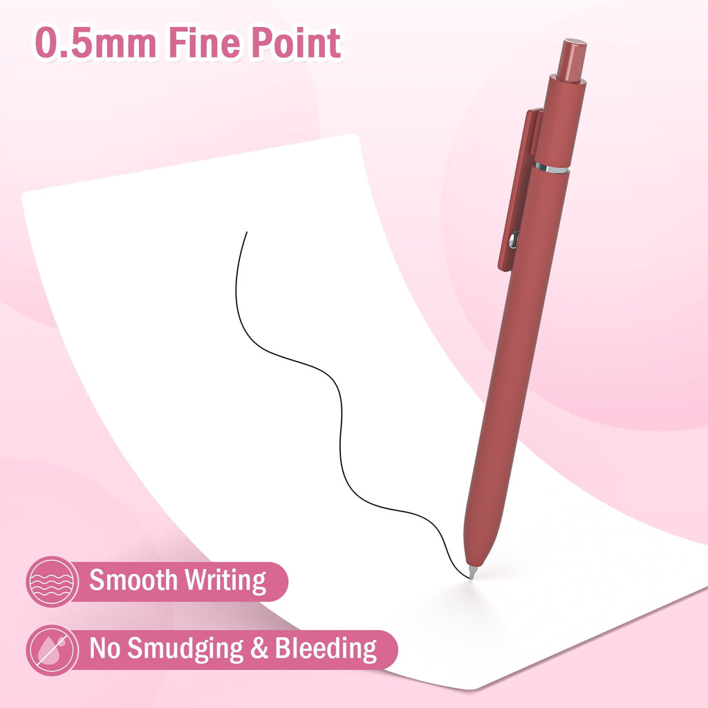 10 pcs Black Ink 0.5mm Fine Point Pen Set, Quick-drying Smooth Writing Aesthetic Journal for Women, Pretty for Home, ... - Image 4