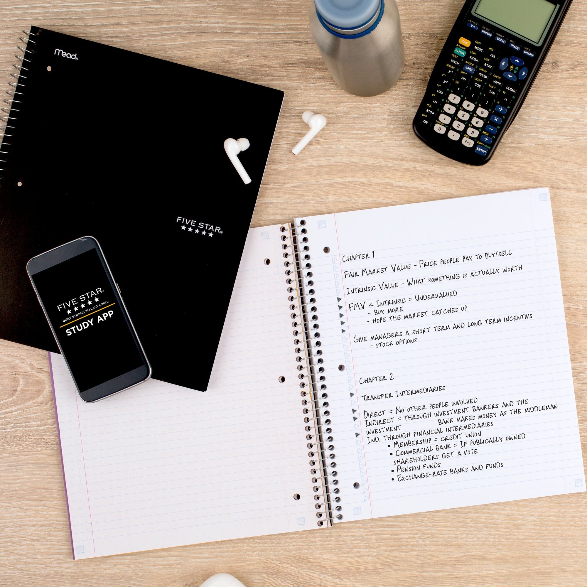 Five Star Spiral Notebook Plus Study App 1 Subject College Ruled 8 12 x 11 Black - Image 6