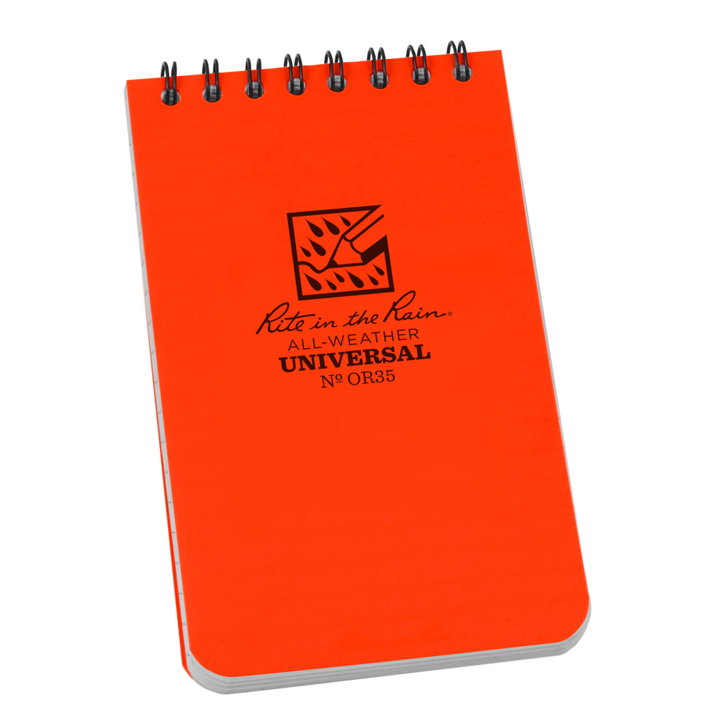 Weatherproof Notebook 3x5, 50 Pages, Orange - Image 3