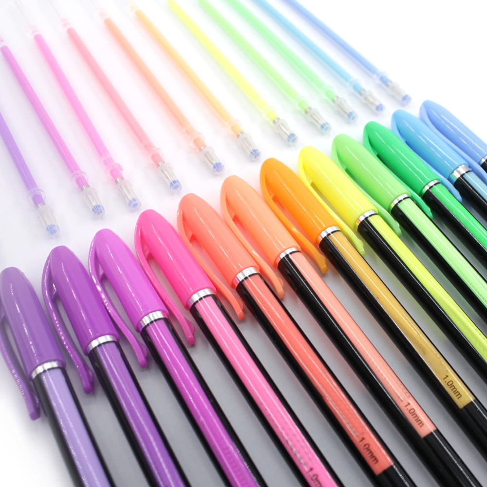 Glitter Gel Pens 48 Colors 1.0 mm Fine Tip Gel Pens Set Colored Gel Marker for Coloring Book Drawing Art Supplies Scr... - Image 2