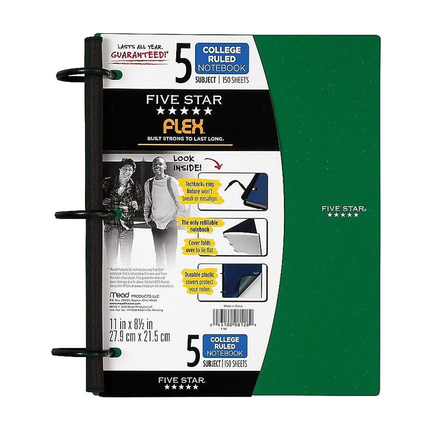 5-Subject Notebook 8.5 x 11 08128 - Image 3