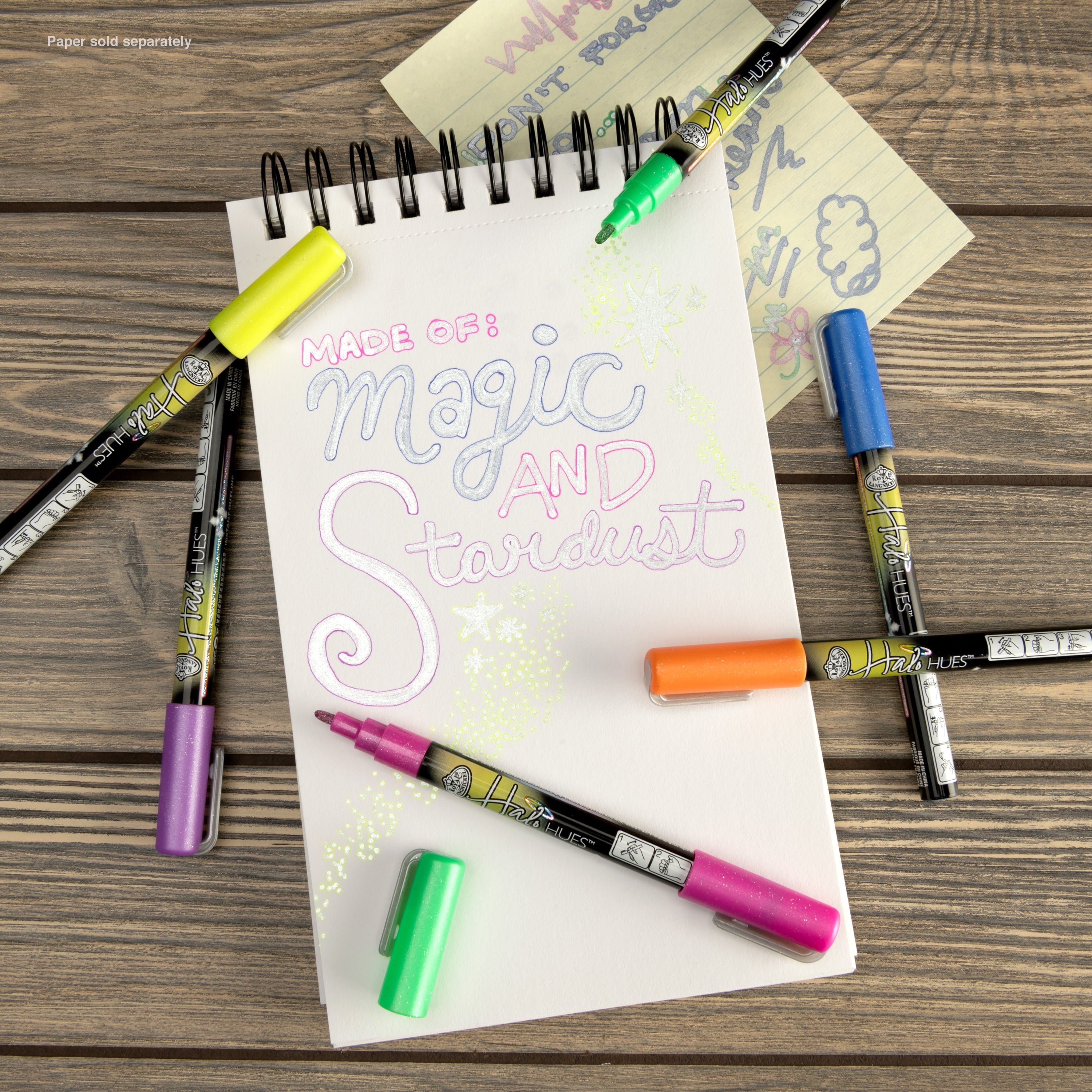6pc Outline Marker Set, Halo Hues - Image 4