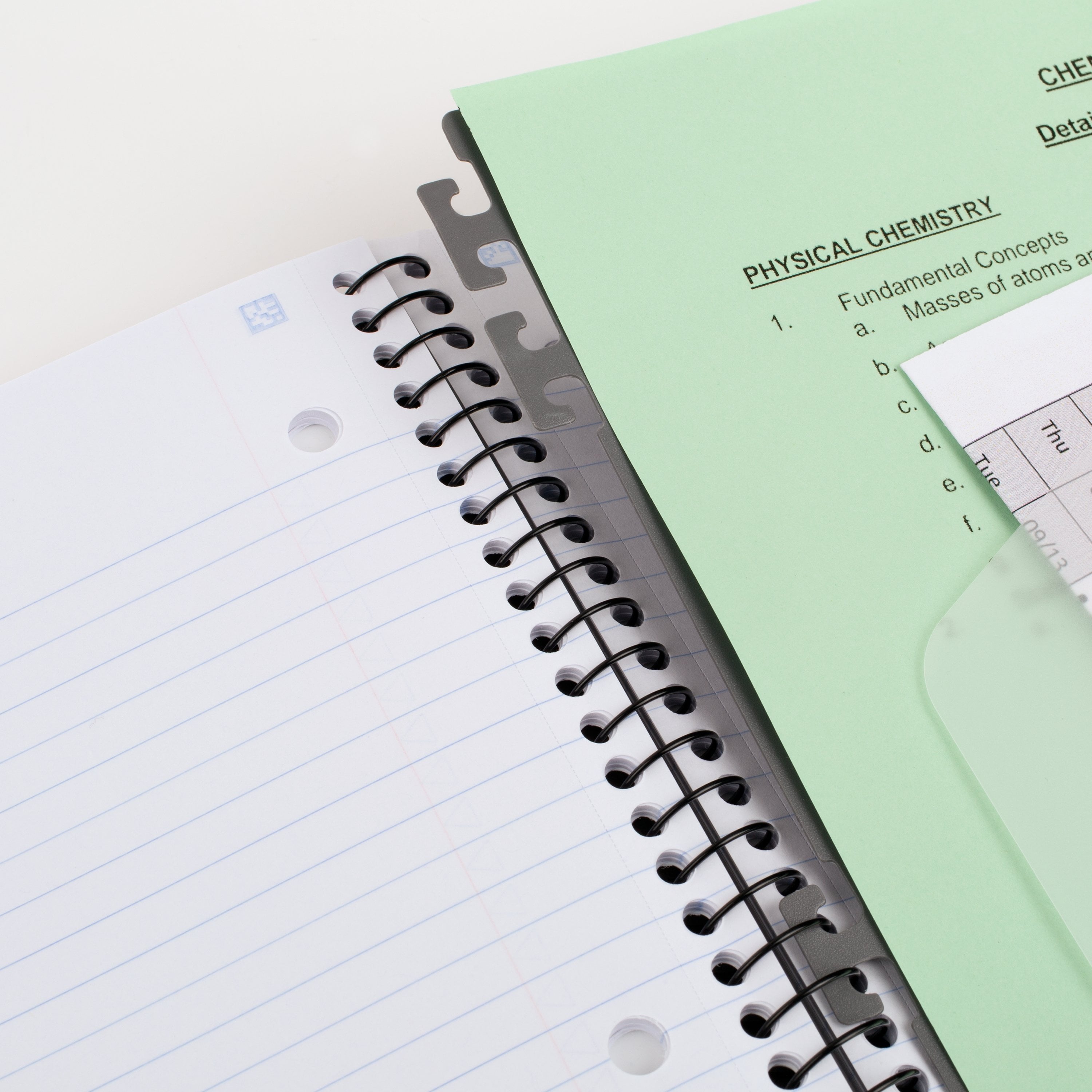 1 Subject College Ruled Notebook Plus Study App, 8.5" x 11", Black, Poly, Spiral, 100 Sheets - Image 4