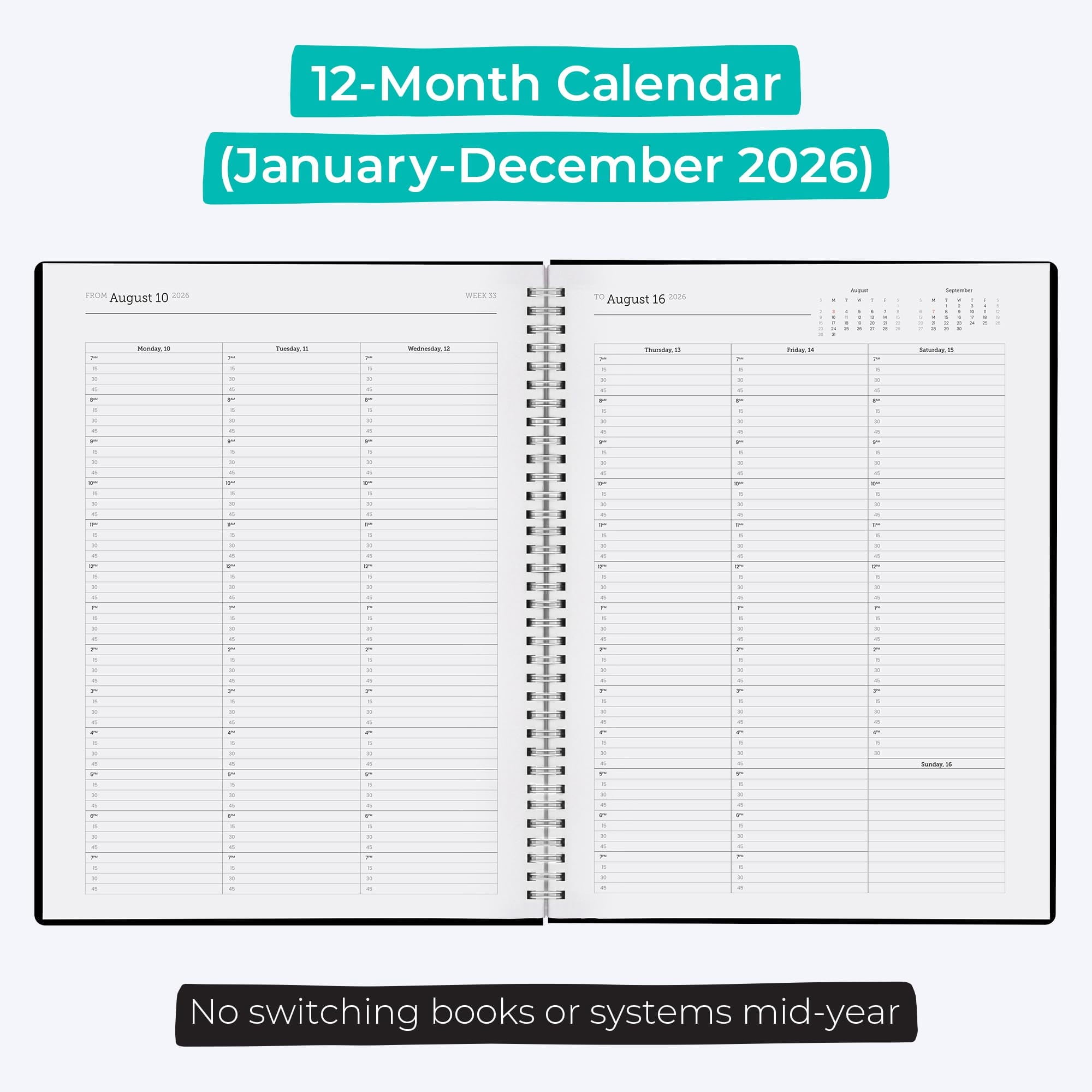 2026 Weekly Planner - Jan - Dec 2026, 8.5 x 11" - Image 3