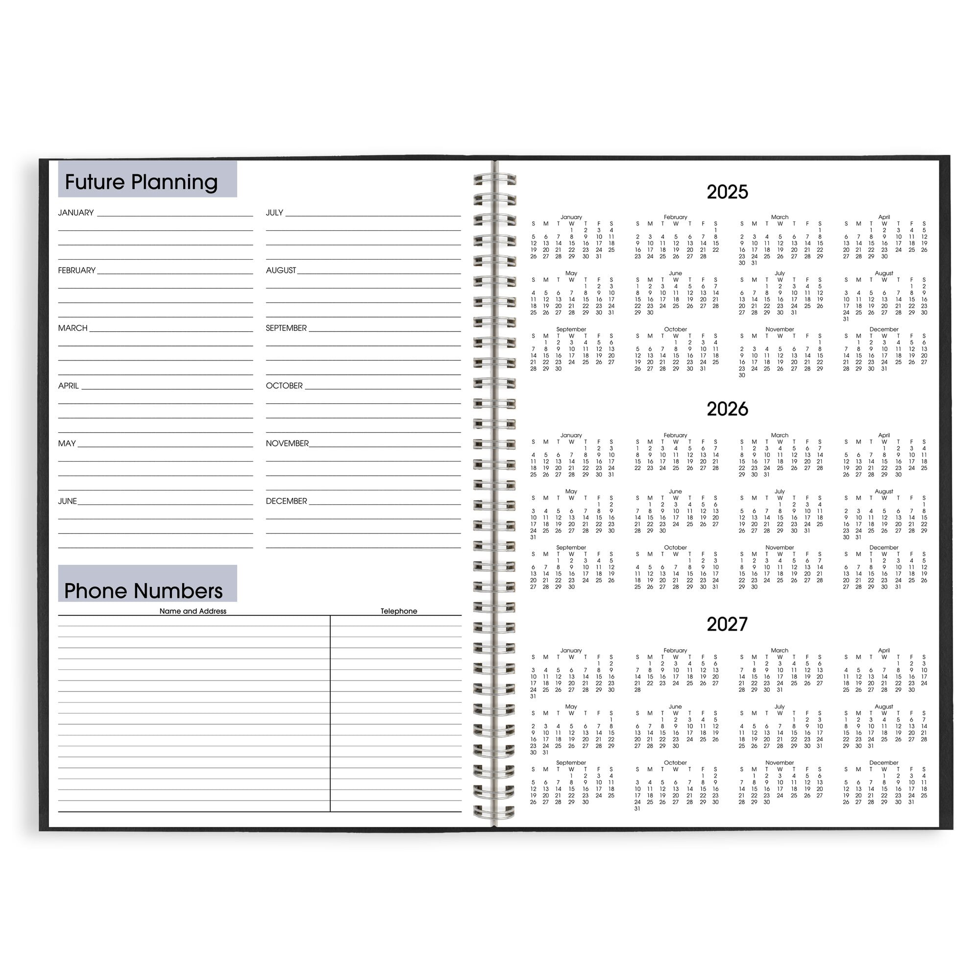 2026 Monthly Planner Black Large 8 x 12 - Monthly Planners - Image 6