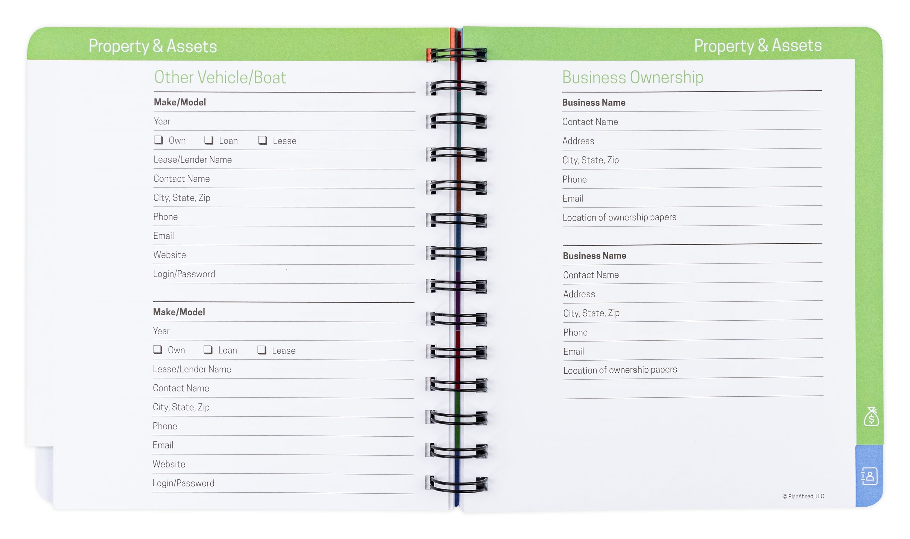 Life & Care Directory Planner Medium (7" x 7.5") Blue Undated - Image 5