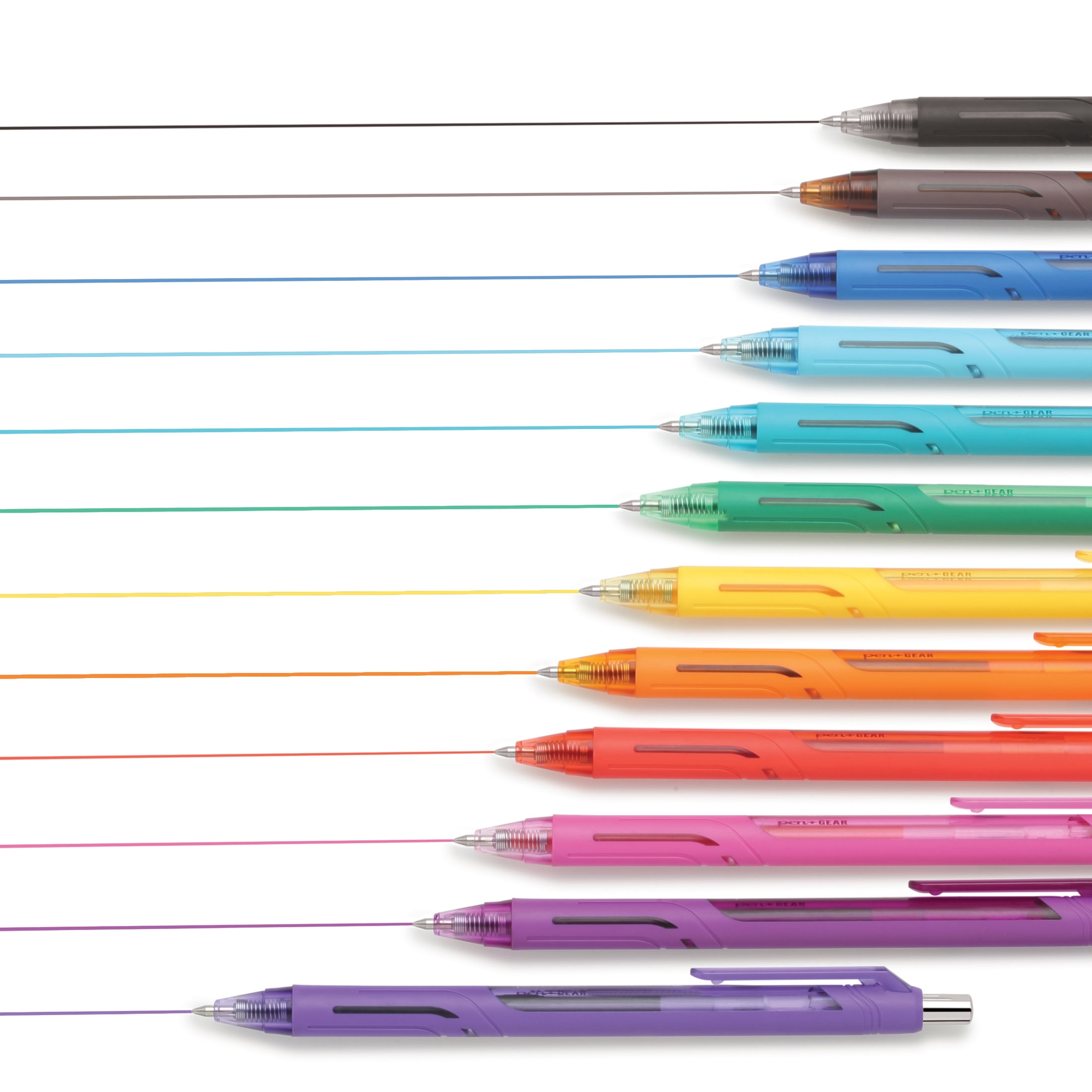 Medium Point 0.7mm Retractable Gel Pens, Assorted Ink, 12 Count - Image 6