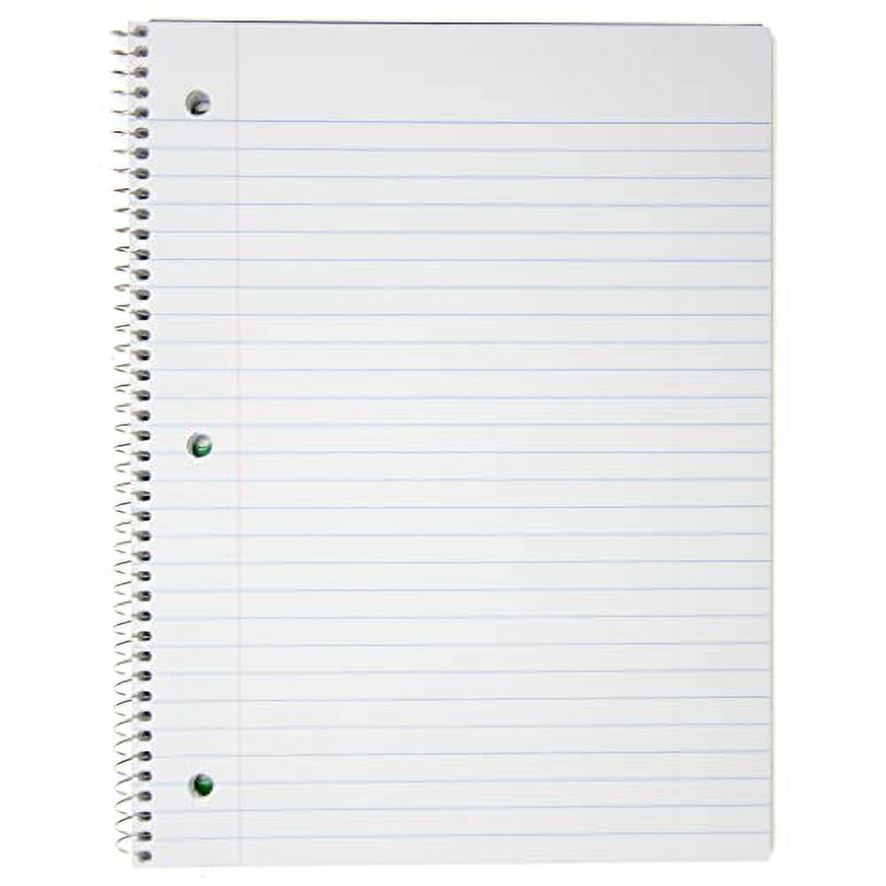 5-Subject Notebook, 180 Pages, 3 Hole Punched, Wide Rules, 10.5 x 8. Inches, Colour May Vary (311414) - Image 3