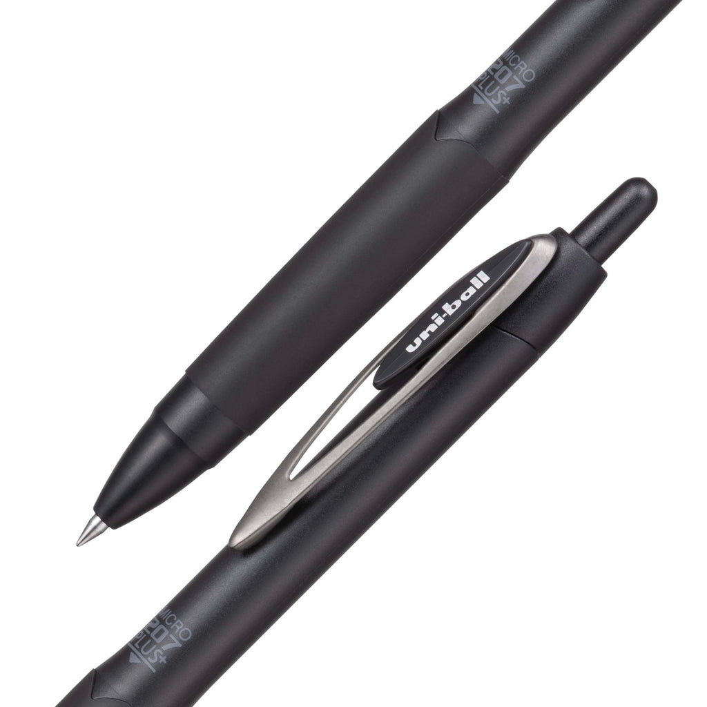 (2 pack) uniball™ 207 Plus+ Retractable Gel Pens, Micro Point (0.5mm), Black Barrel, Black Ink, 4 Pack - Image 4