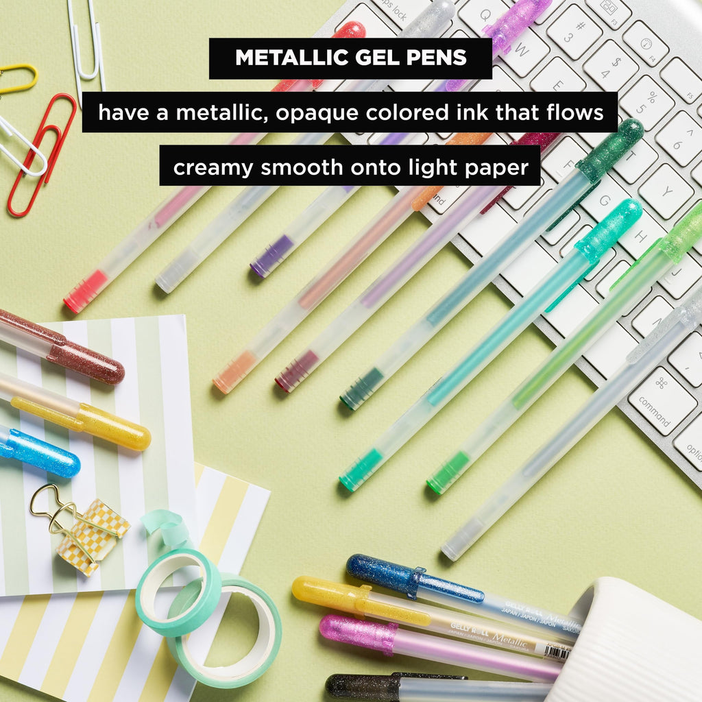 Sakura Gelly Roll Gel Pens, Opaque Metallic Ink, Bold Pt 16 Color Set - Image 4