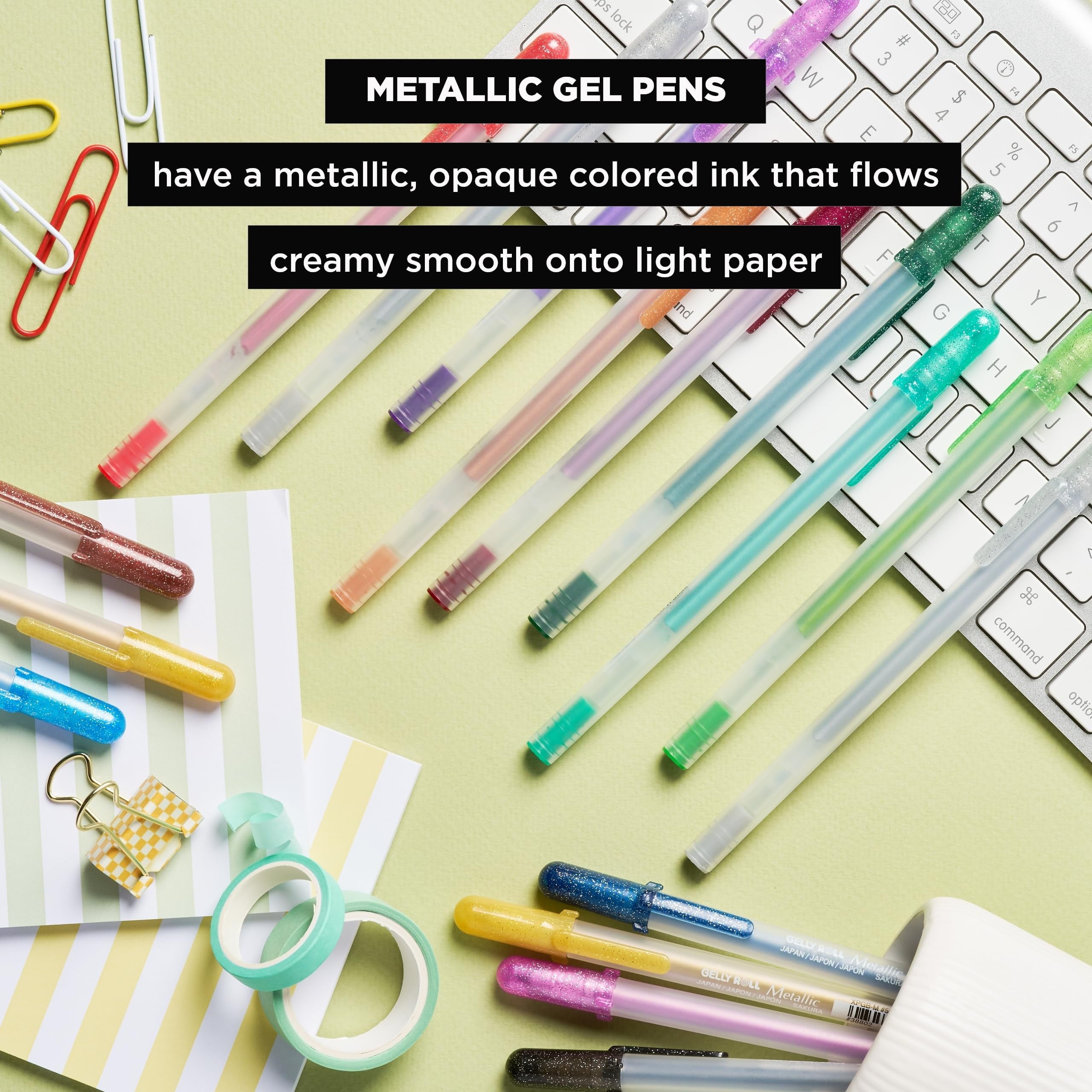 Sakura Gelly Roll Gel Pens, Opaque Metallic Ink, Bold Pt 16 Color Set - Image 4