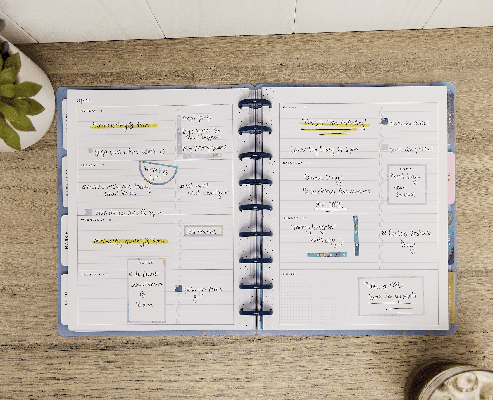 Monthly Weekly Classic PlannerJan- December 2026 Ethereal Elements, 2 Sticker Sheets Included, Disc Bound - Image 3