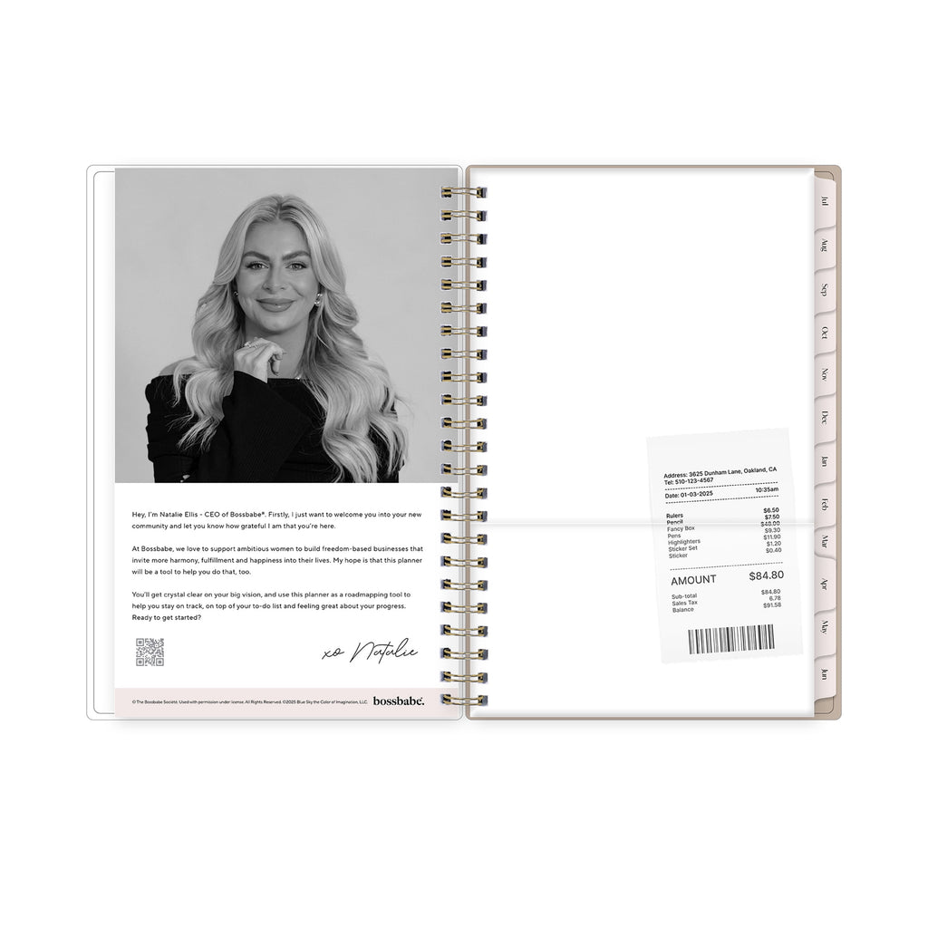 Bossbabe for Blue Sky Monthly Weekly Planner, 5" x 8", Wanisa 15-Month (April 2026 - June 2027) - Image 6