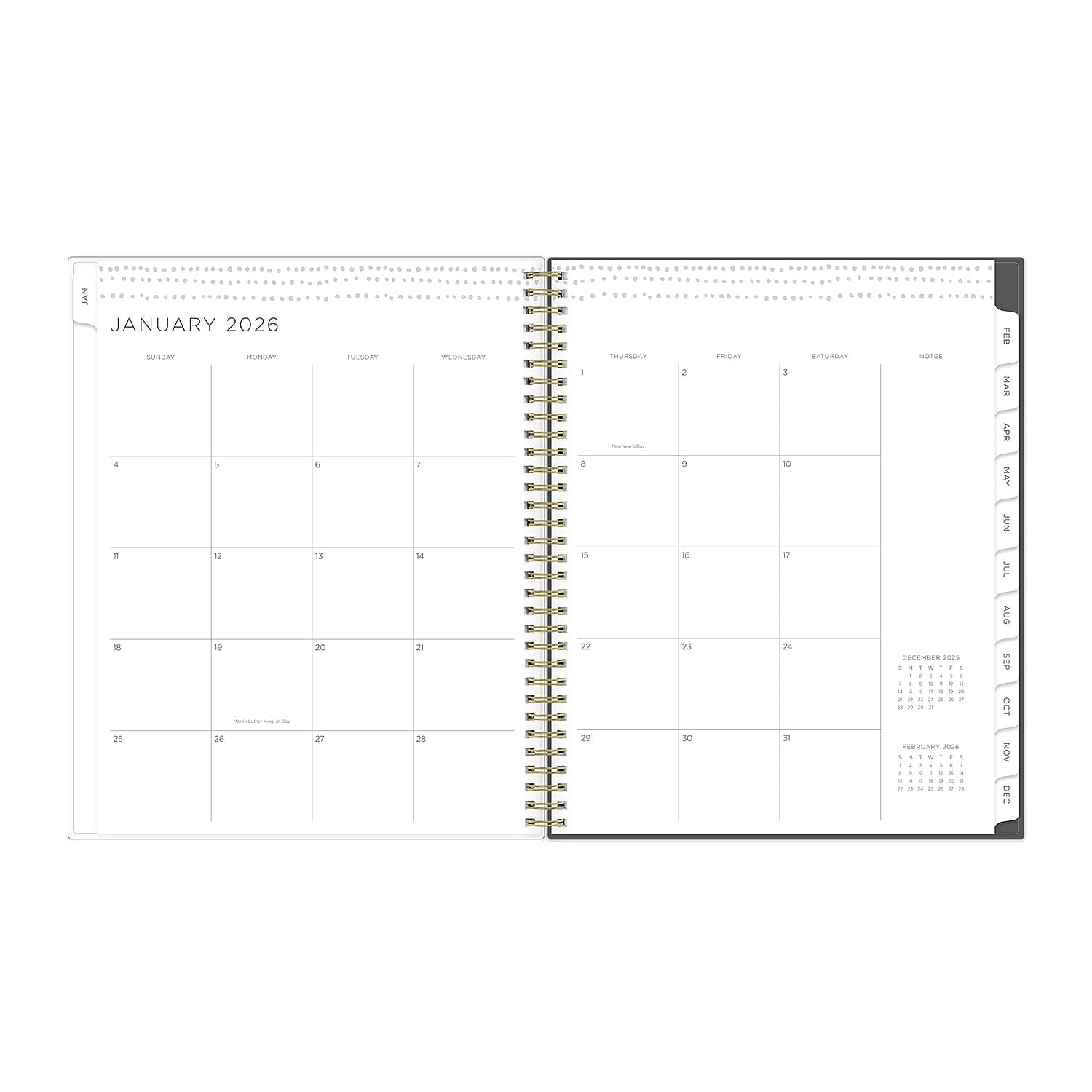 2026 Weekly and Monthly Planner Calendar, January 2026 - December 2026, 8.5" x 11", Flexible Cover, Laminated Tabs, D... - Image 4