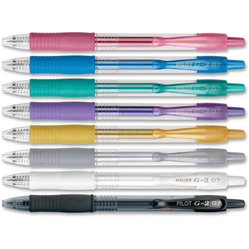 Pilot G2 Metallics Gel Ink Pens, Fine Point (0.7 mm), Assorted Ink, 8 Count - Image 3