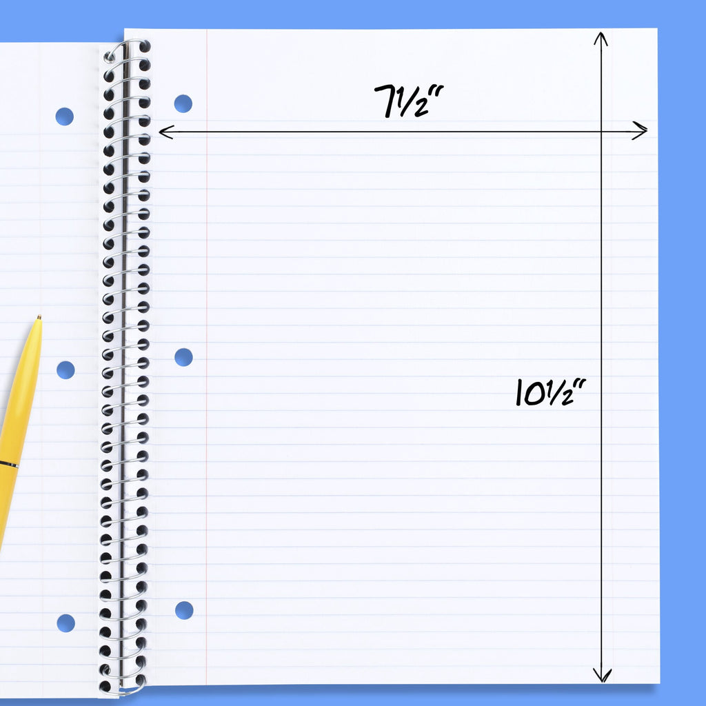 Mead Spiral Notebook, 1 Subject, College Ruled, 8" x 10.5", 70 Sheets, 6 Pack - Image 2