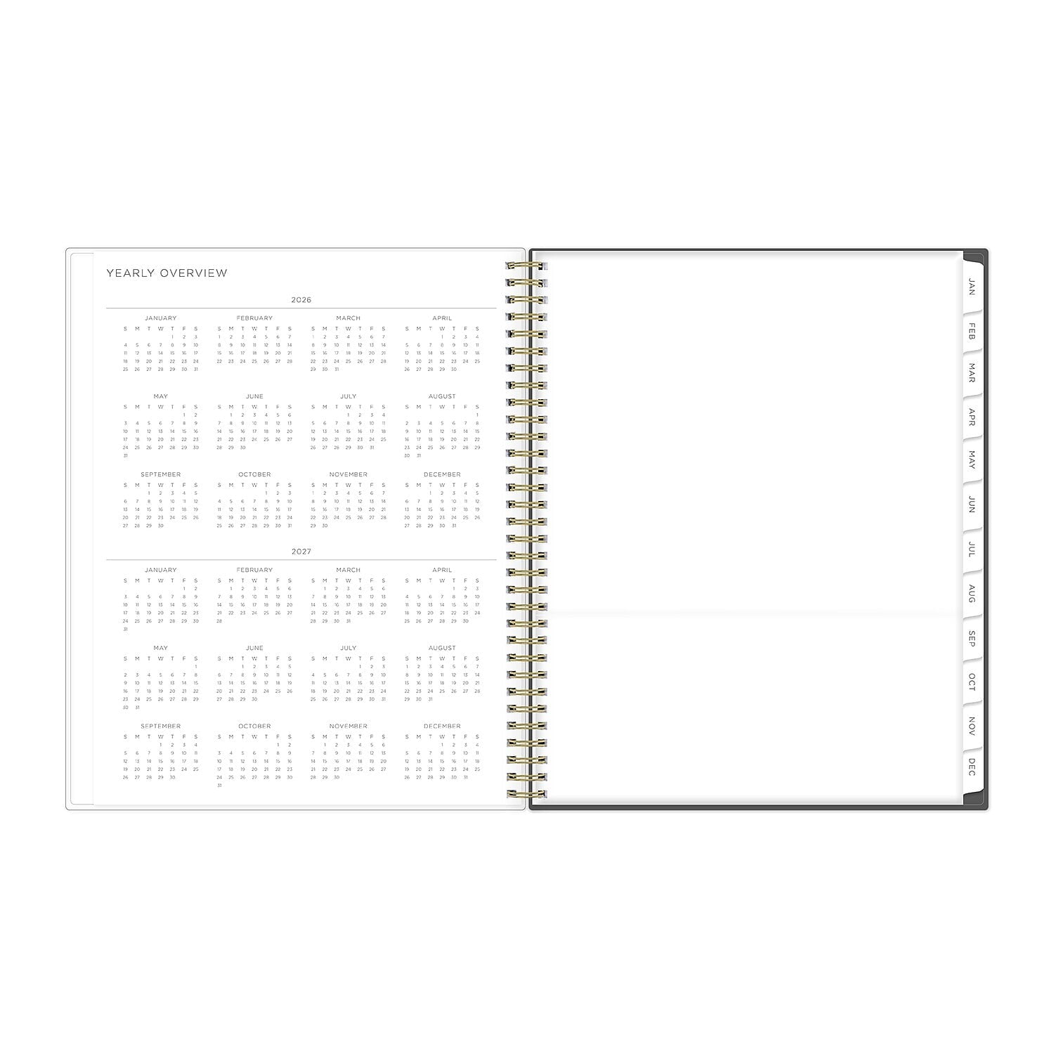 2026 Weekly and Monthly Planner Calendar, January 2026 - December 2026, 8.5" x 11", Flexible Cover, Laminated Tabs, D... - Image 5