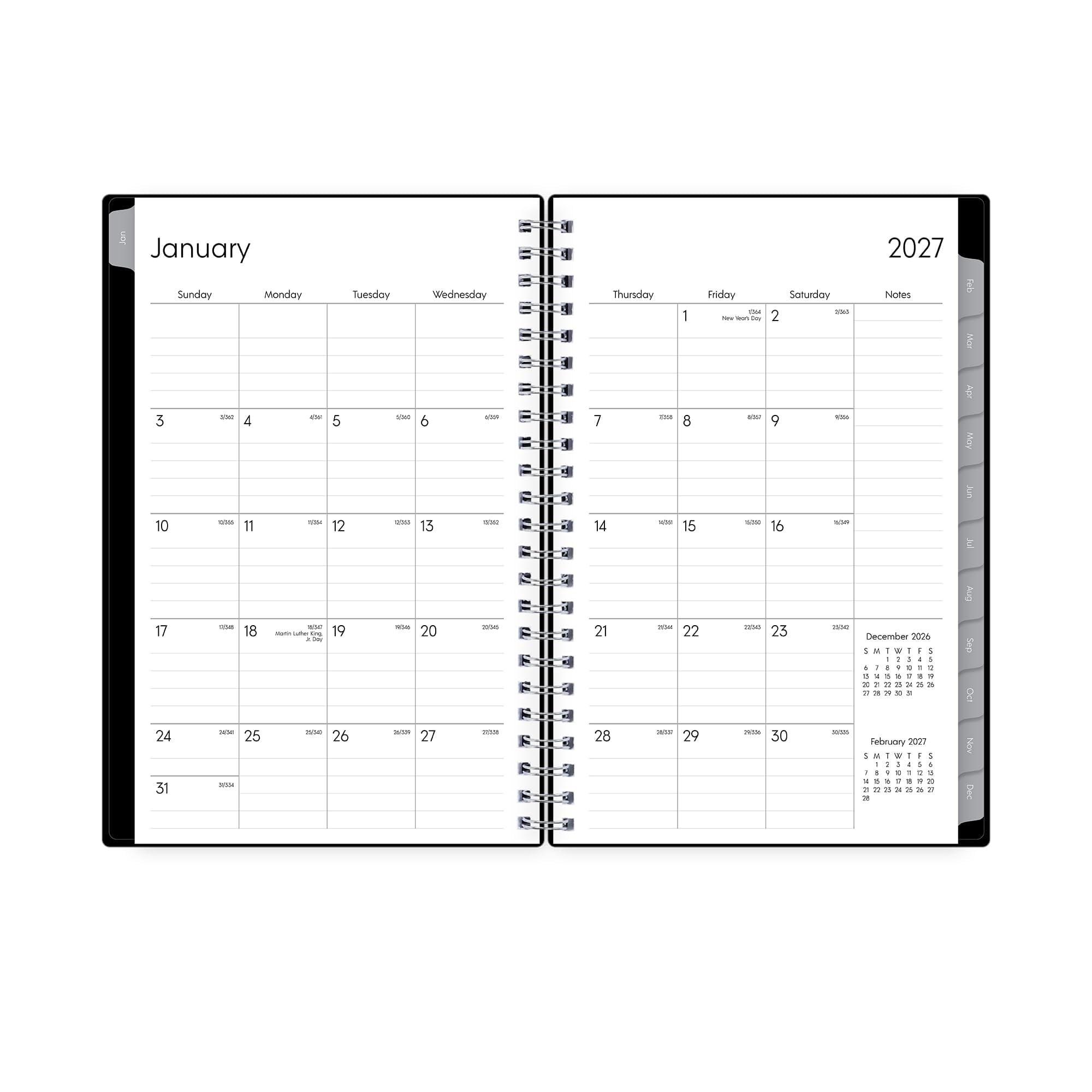 2027 Weekly and Monthly Planner Calendar, Includes January 2027 - December 2027, 5" x 8", Flexible Cover, Wirebound, ... - Image 4