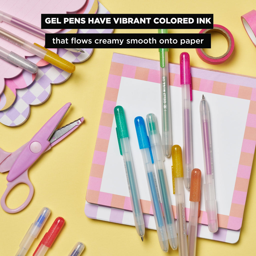 Sakura Gelly Roll Retractable Gel Pens Colored - Classic Color Set - Medium Point Ink Pen for Journaling, Art, or Drawing - Colored Gel Pens - Image 4