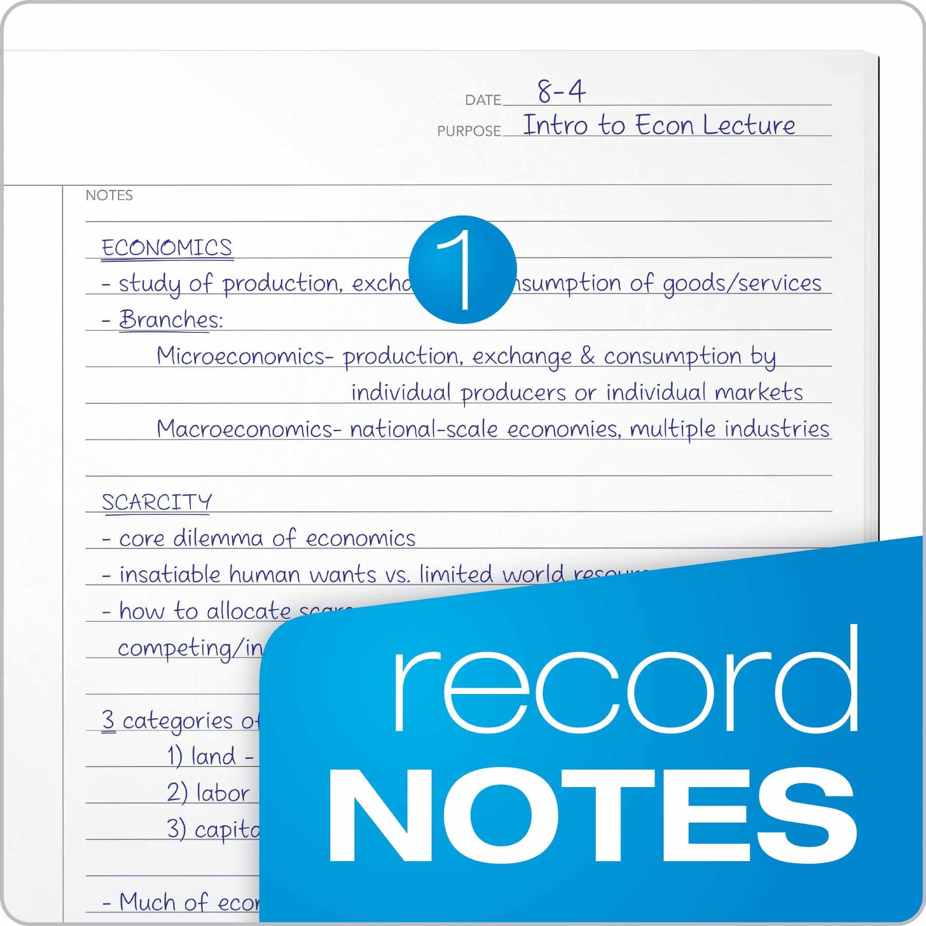 1-Subject Notebook, 9" x 11", 100 Sheets - Image 3
