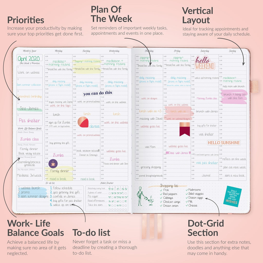 Pro Vertical Hourly Weekly Planner - Image 6
