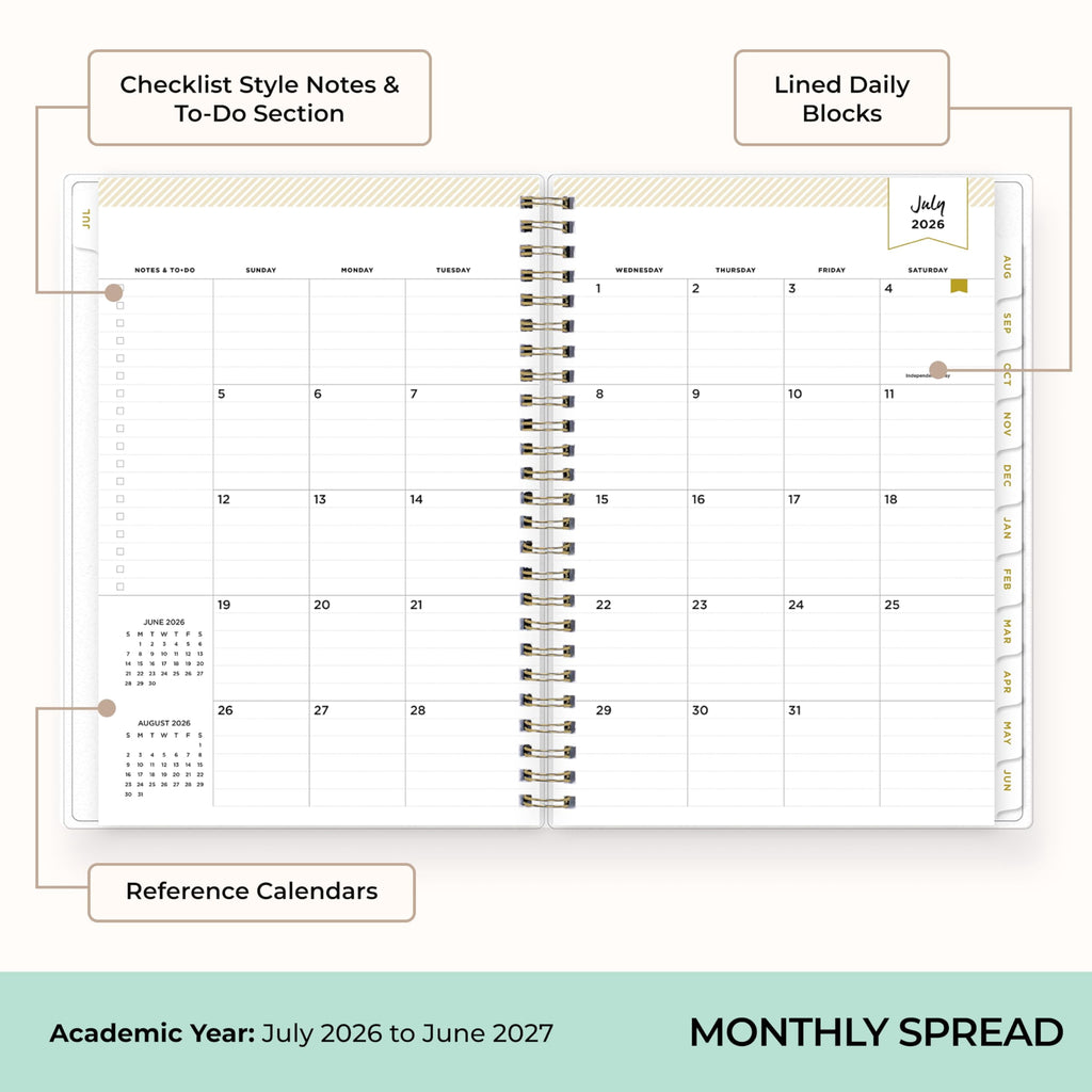 2026-2027 Weekly and Monthly Academic Year Planner Calendar, July 2026 - June 2027, 5.875" x 8.625",Storage Pocket, S... - Image 4