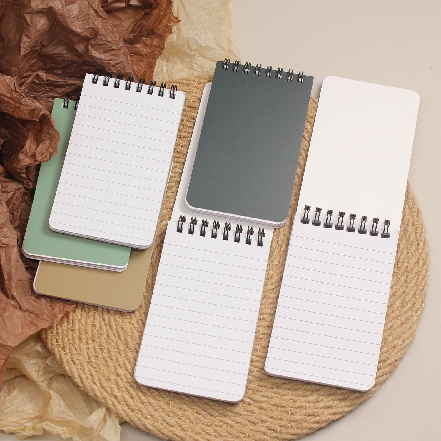 6 Pcs Small Lined Pocket Notebooks 3" x 5", Boho Mini Little Spiral Note book, Nursing Notepad, for Home Work, Office... - Image 6