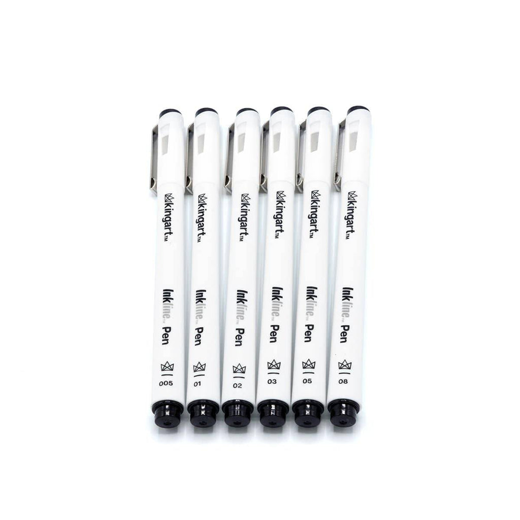 Inkline Fine Line Art & Graphic Pens, Archival Black Japanese Ink, Set of 6 Unique Tips - Image 5
