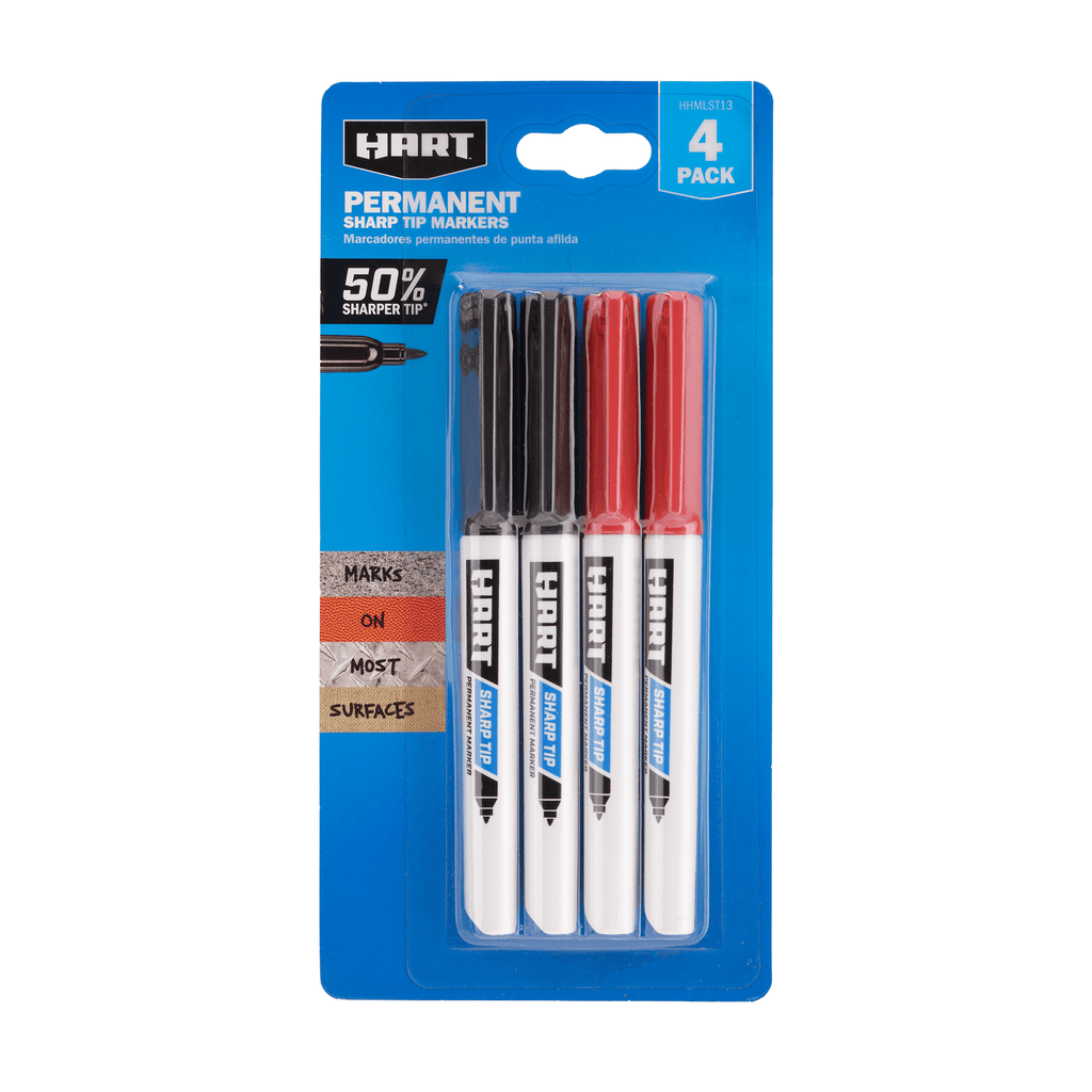 4-Piece Sharp Tip Permanent Markers - Image 2