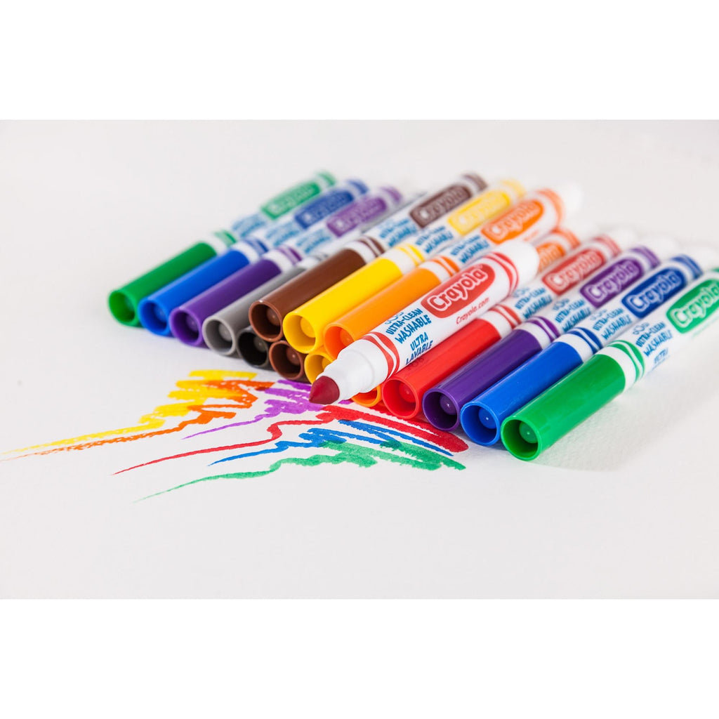 Ultra-Clean Washable Broad Line Markers, Art Supplies, Back to School Supplies, 10 Ct - Image 4