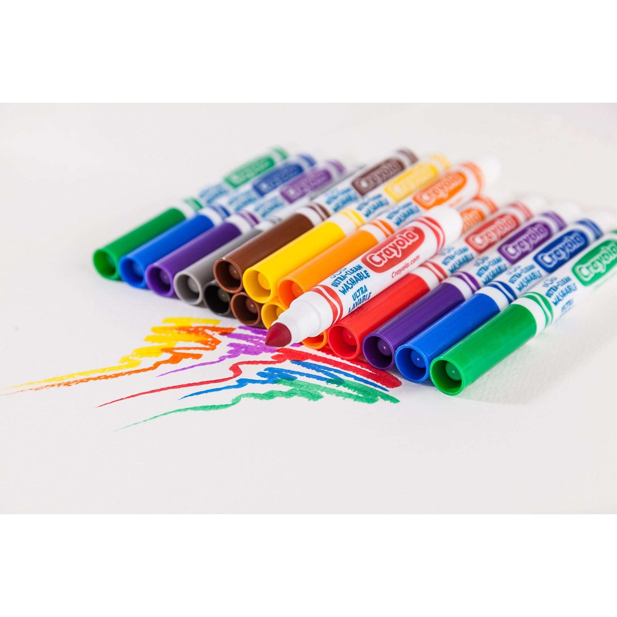 Ultra-Clean Washable Broad Line Markers, Art Supplies, Back to School Supplies, 10 Ct - Image 4