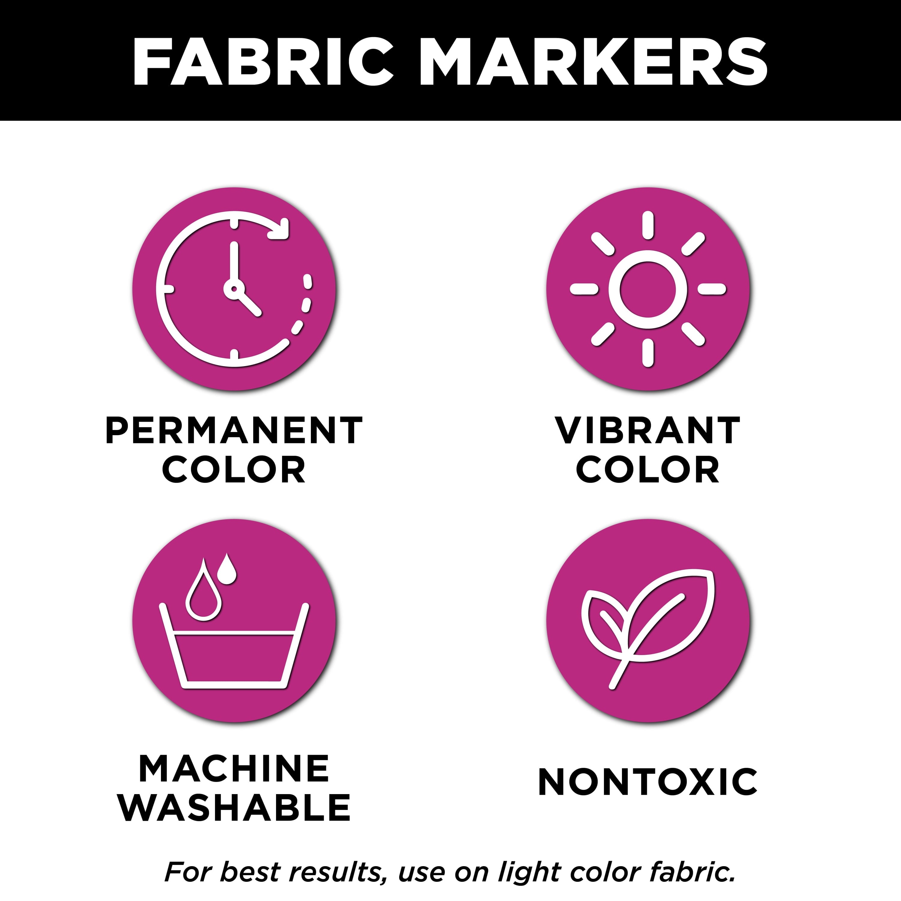 Fabric Markers Brush Tip 10 Pack Rainbow - Image 3
