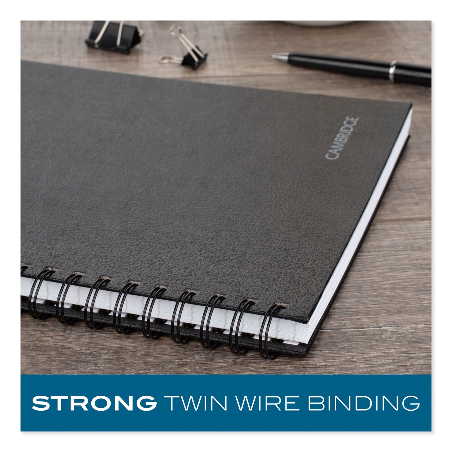 Mead Hardbound Notebook with Pocket, 1 Subject, Wide/Legal Rule, Black Cover, 11" x 8.5", 96 Sheets - Image 6