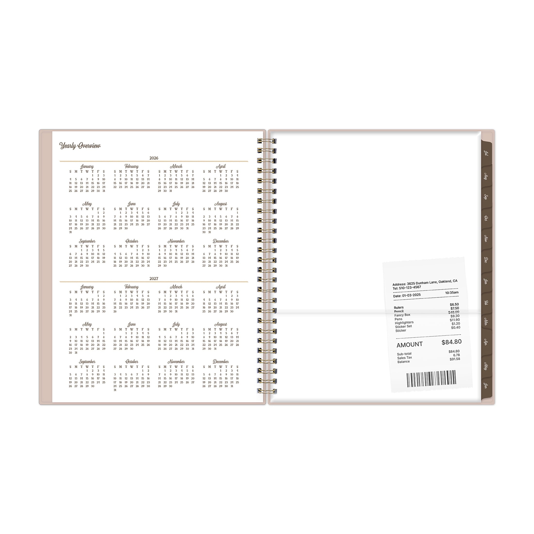 for Monthly Weekly Planner, 7" x 9", Highland Tan 15-Month (April 2026 - June 2027) - Image 6