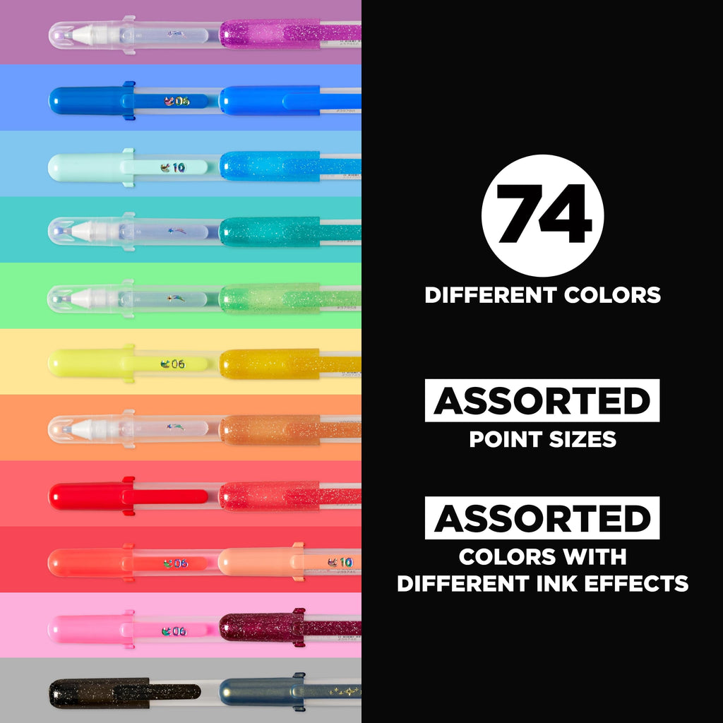 Gel Pens - Gift Set - Ink Pen Set - For Art Gifts, Holiday Gifts & DIY Projects - Assorted Point Sizes with Pen Stora... - Image 2