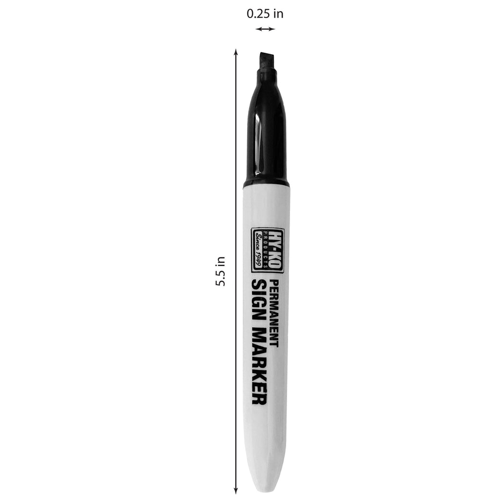 (5 pack) 40622 Permanent Marker, Black, Chisel Tip, Weather-Resistant Ink - Image 3