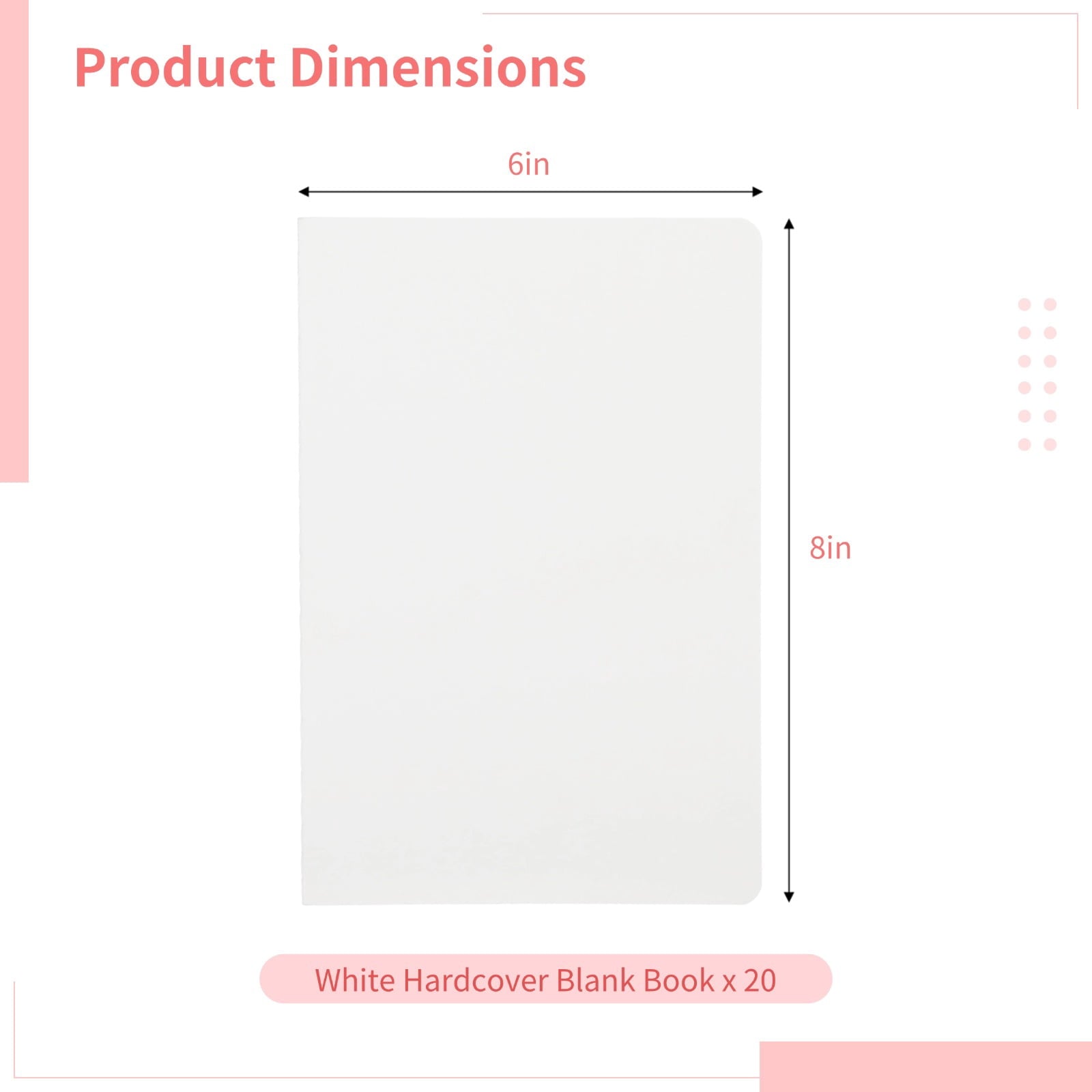 20 Pcs 40 Pages White Hardcover Sketchbook, Blank Sketch Paper for Drawing, Portrait Sketch Paper Books for Notes, Art Sketch Pad for Storie - Image 2
