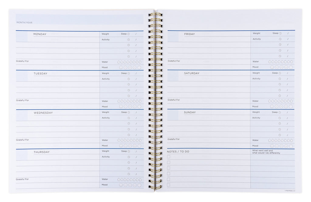 Monthly Weekly Planner Fitness Large (9 x 11) 12 Month Undated - Image 5